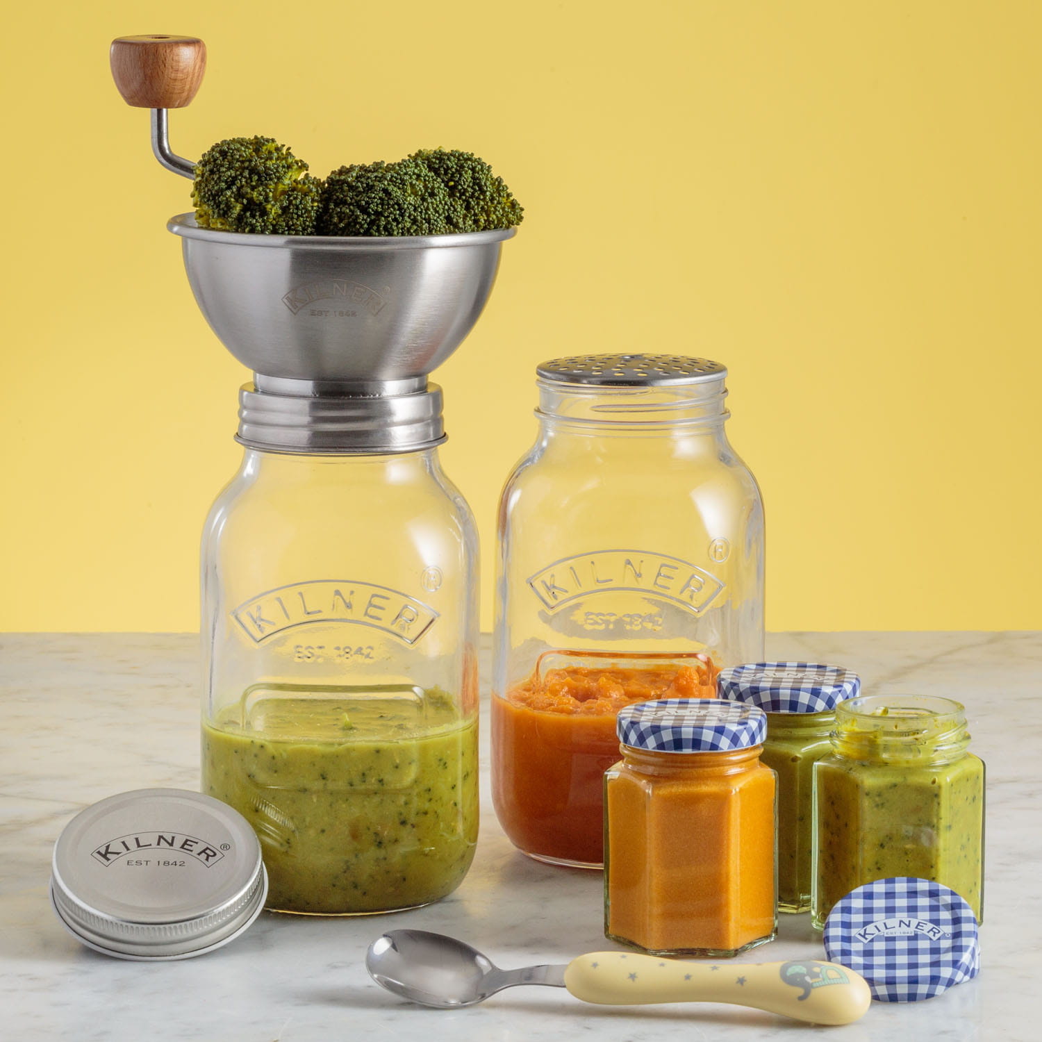 Kilner Saucenpresse 1 L mit Vorratsglas und Deckel