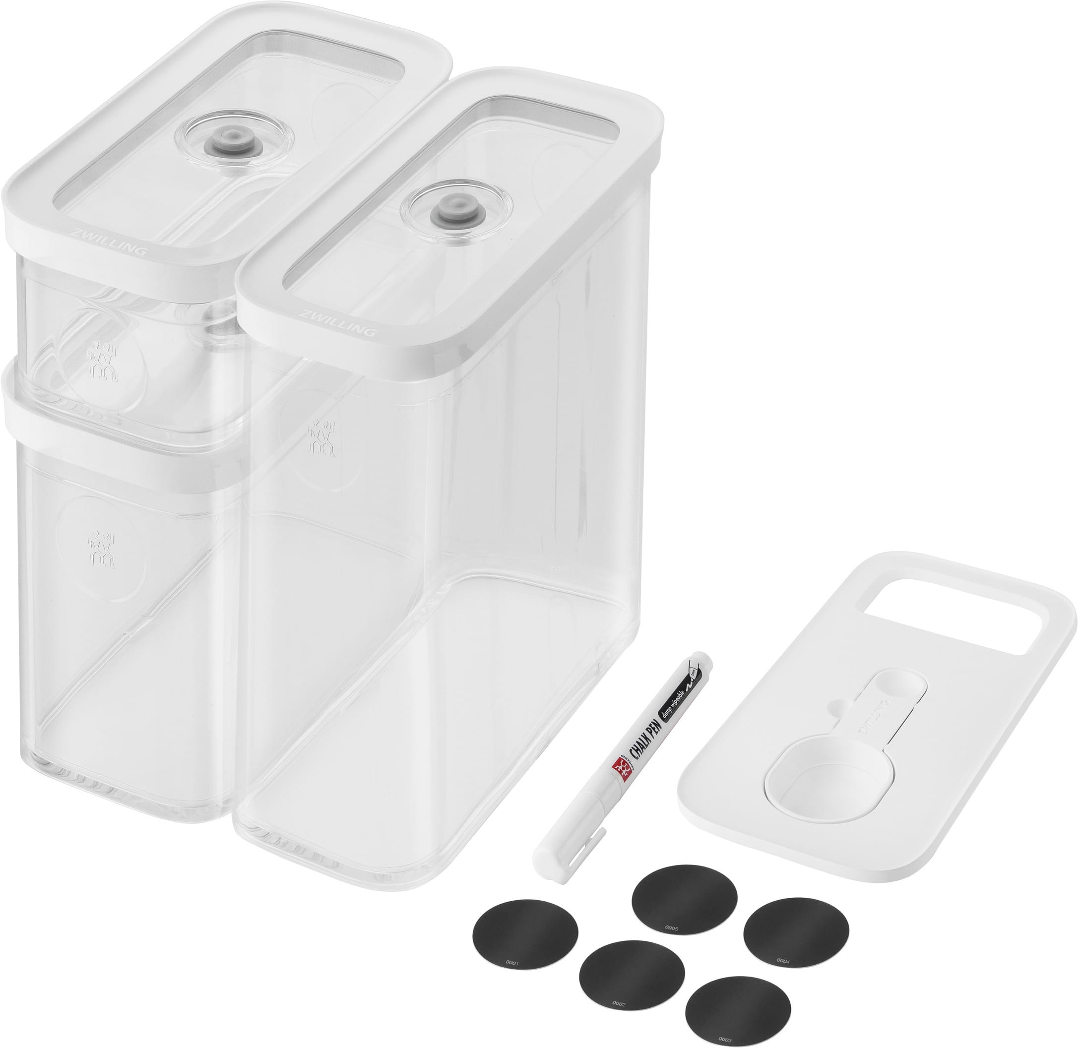 Zwilling Fresh & Save Cube Vakuum Boxset M 5-tlg. Kunststoff Transparent-Weiß