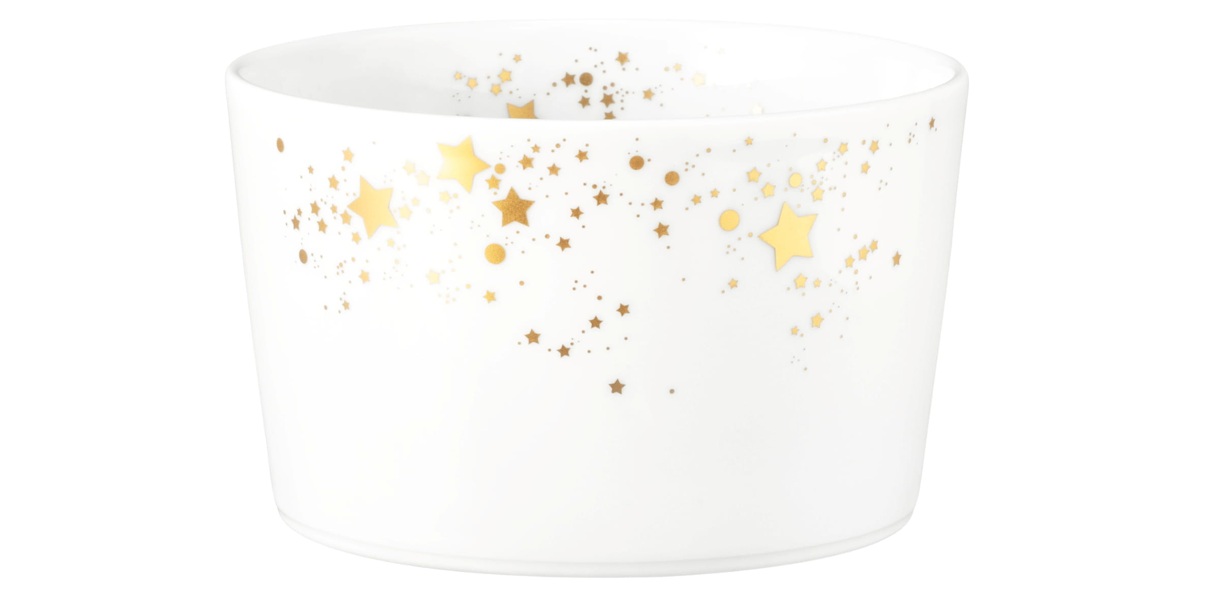 Seltmann Porzellan Liberty Golden Stars Schale rund 5296 mit Deckel 14 x 9 cm