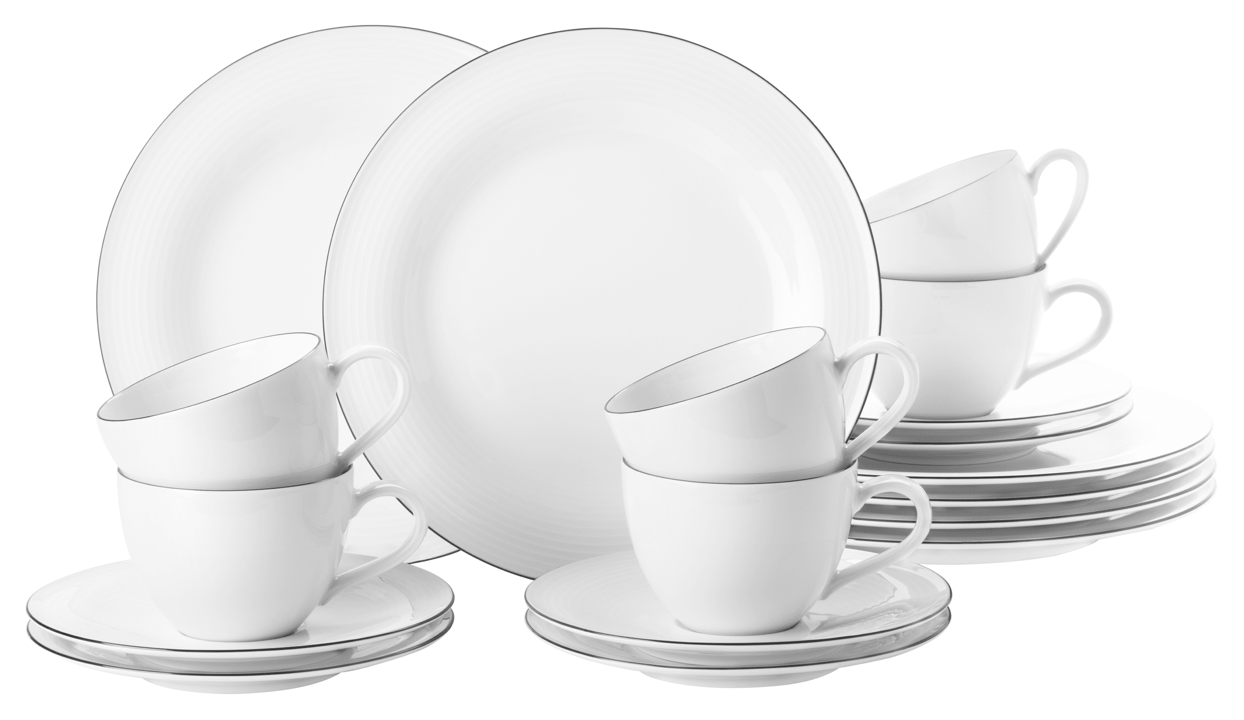 Seltmann Porzellan Beat Blackline Kaffeeservice 18-teilig