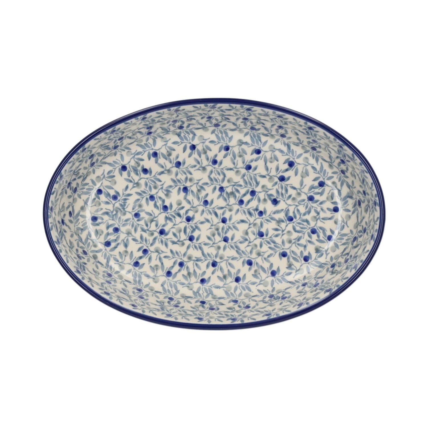 Bunzlau Castle Keramik Auflaufform oval 1,5 l - Blue Olive