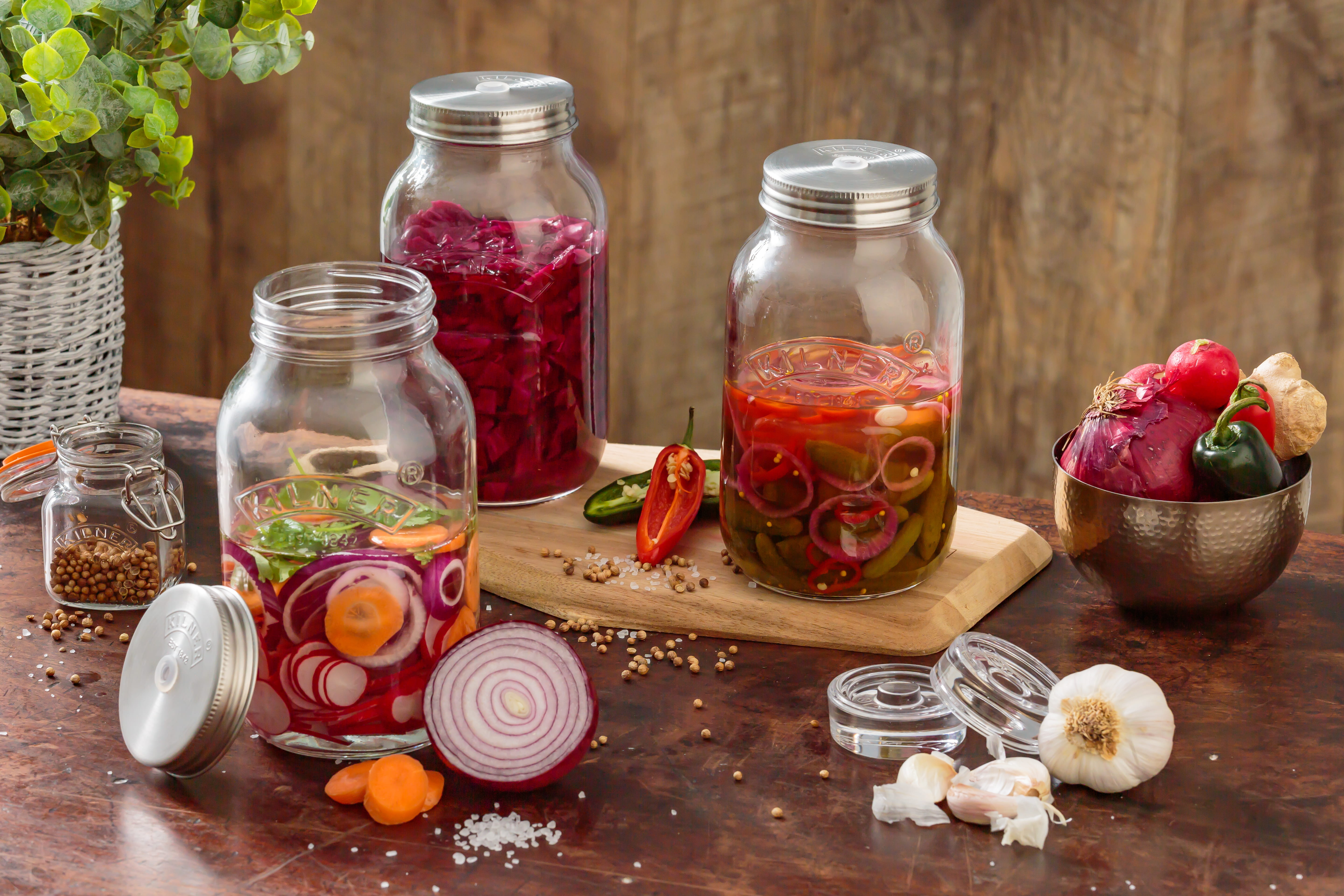 Kilner Fermentier-Set, 2 Gläser je 1 Liter