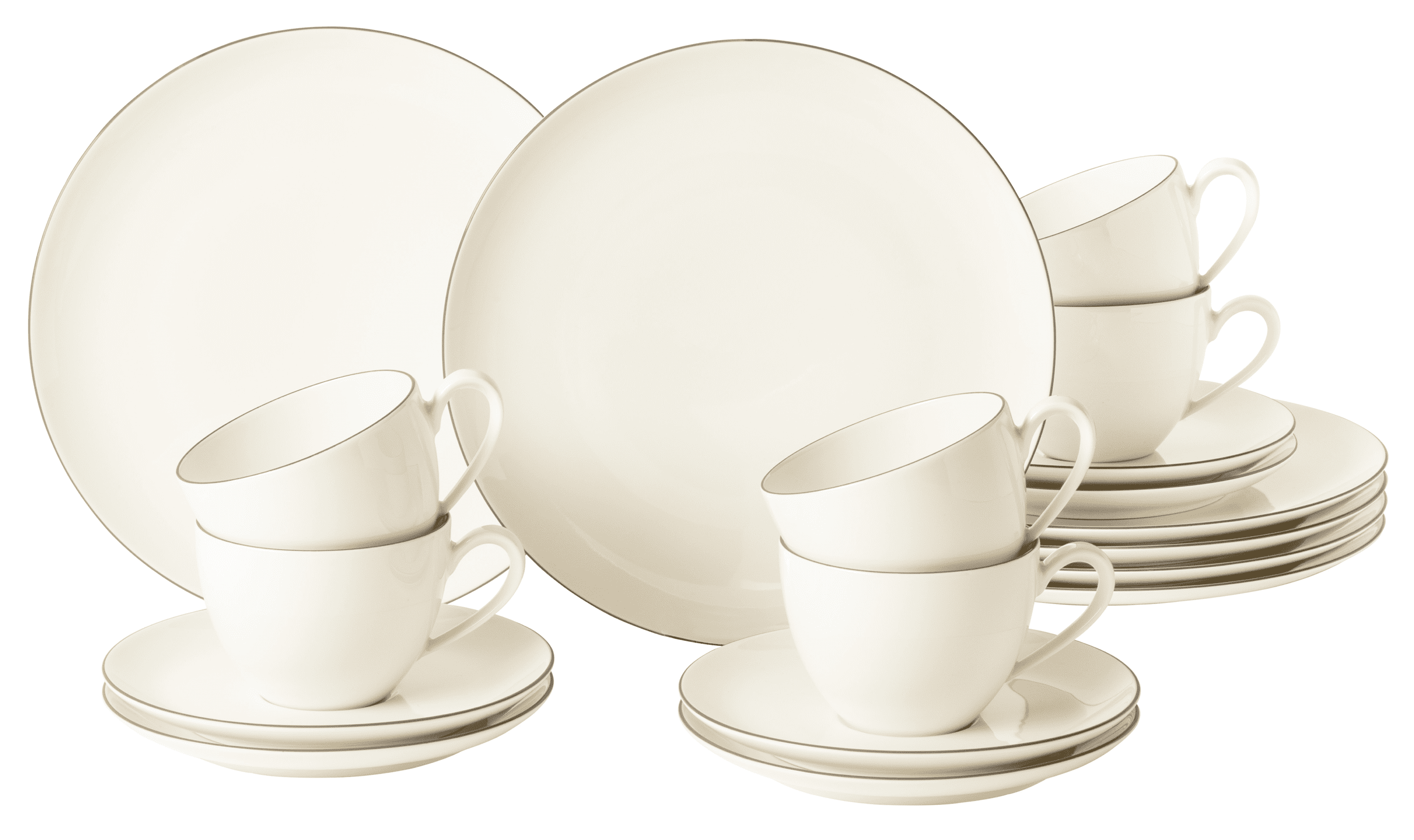 Seltmann Porzellan Savona GreyLine Kaffeeservice 18tlg