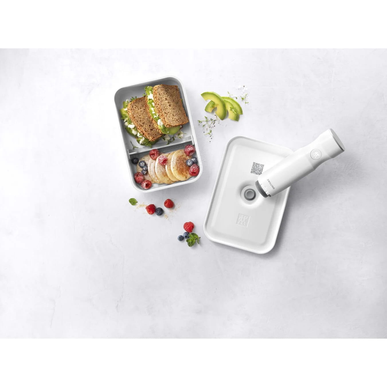 Zwilling Fresh & Save Lunchbox Set L Flach, 6-tlg. - Kunststoff Semitransparent-Grau