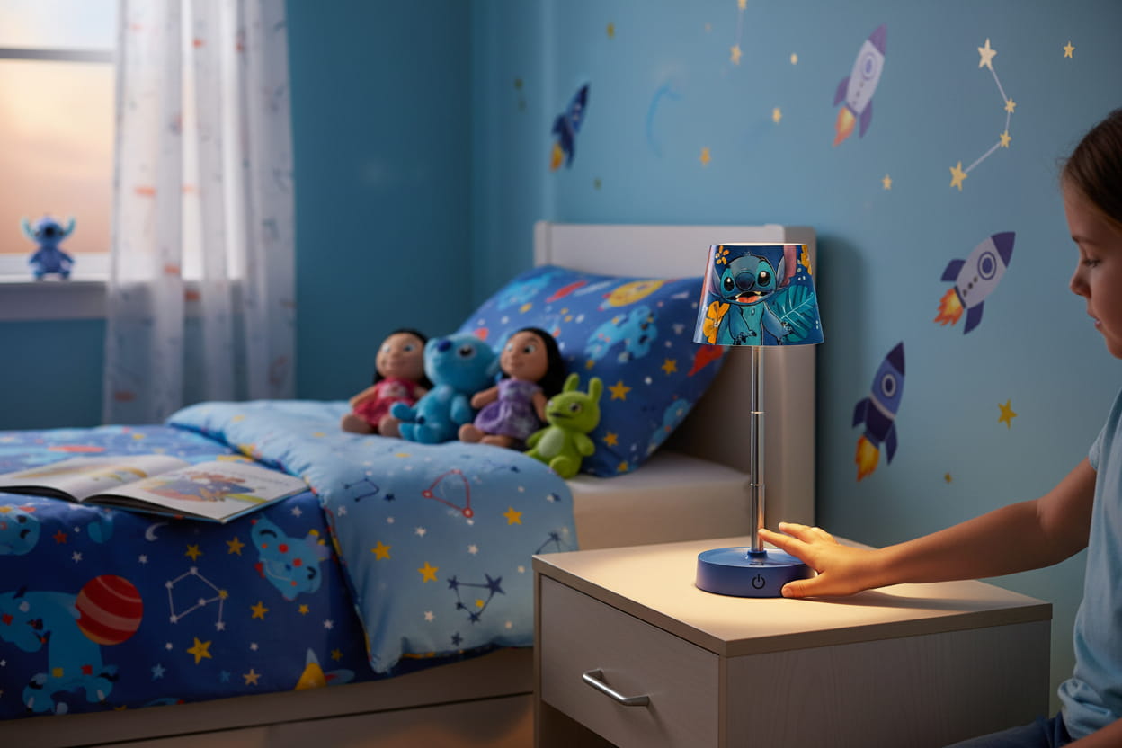 Gilde Disney Tischleuchte (LED) rund „Stitch“