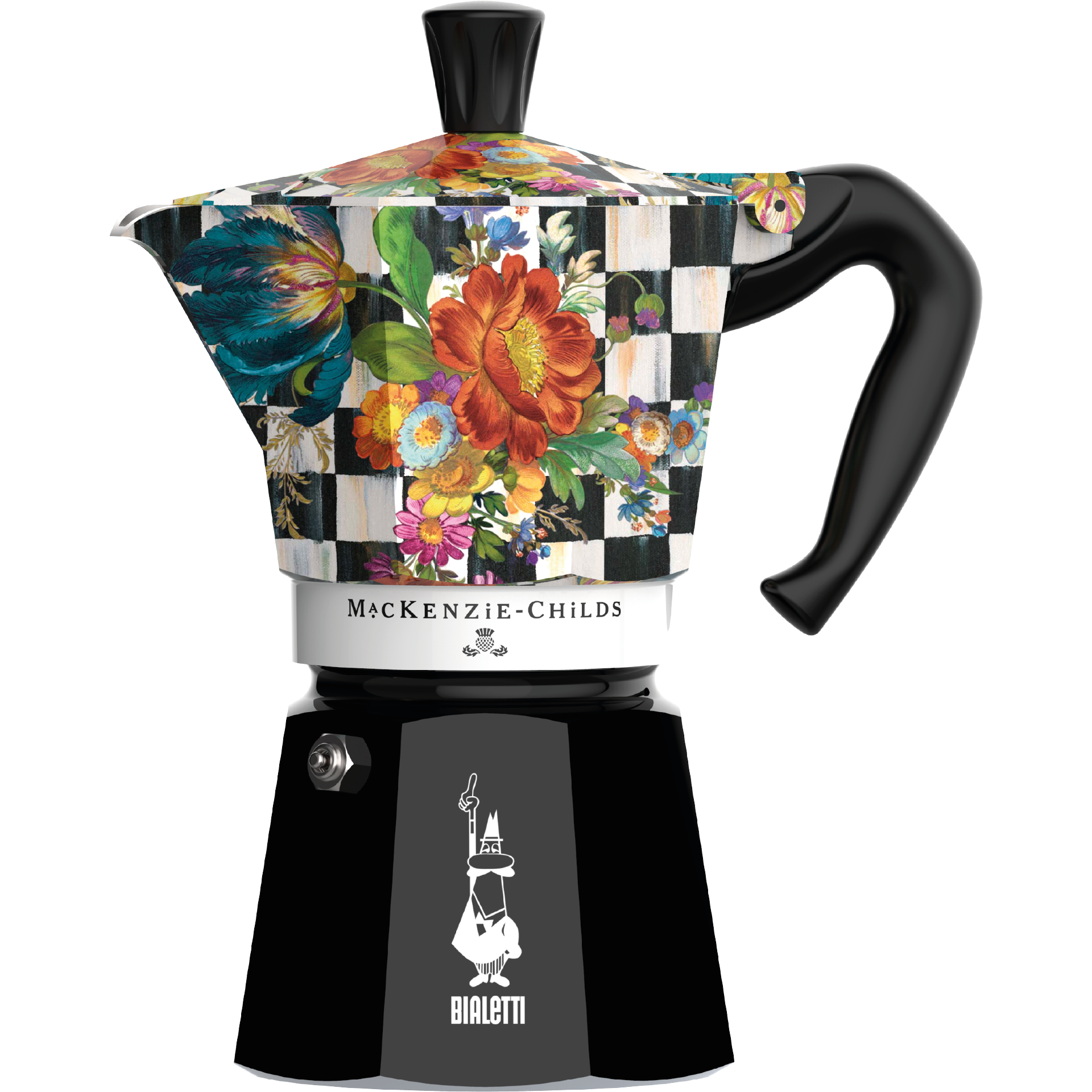 Bialetti MacKenzie Childs Espressokocher Moka Express 6 Tassen