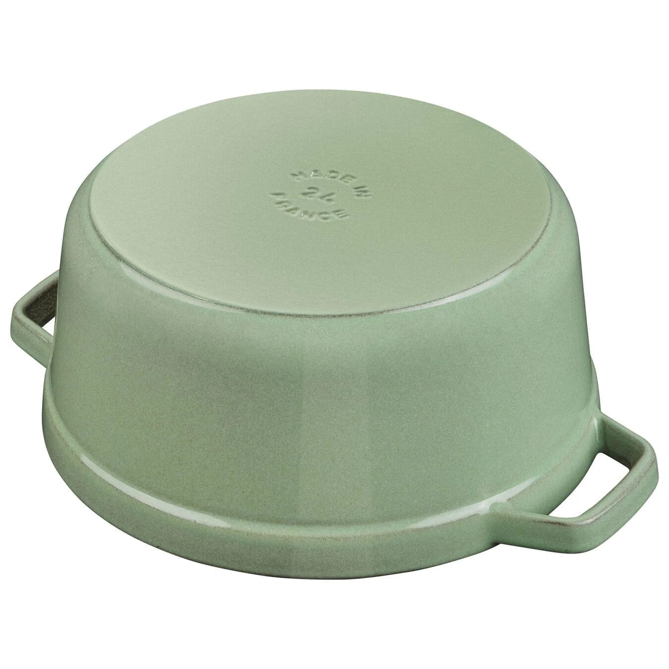 Staub Cocotte Bräter Gusseisen rund 26 cm Salbei