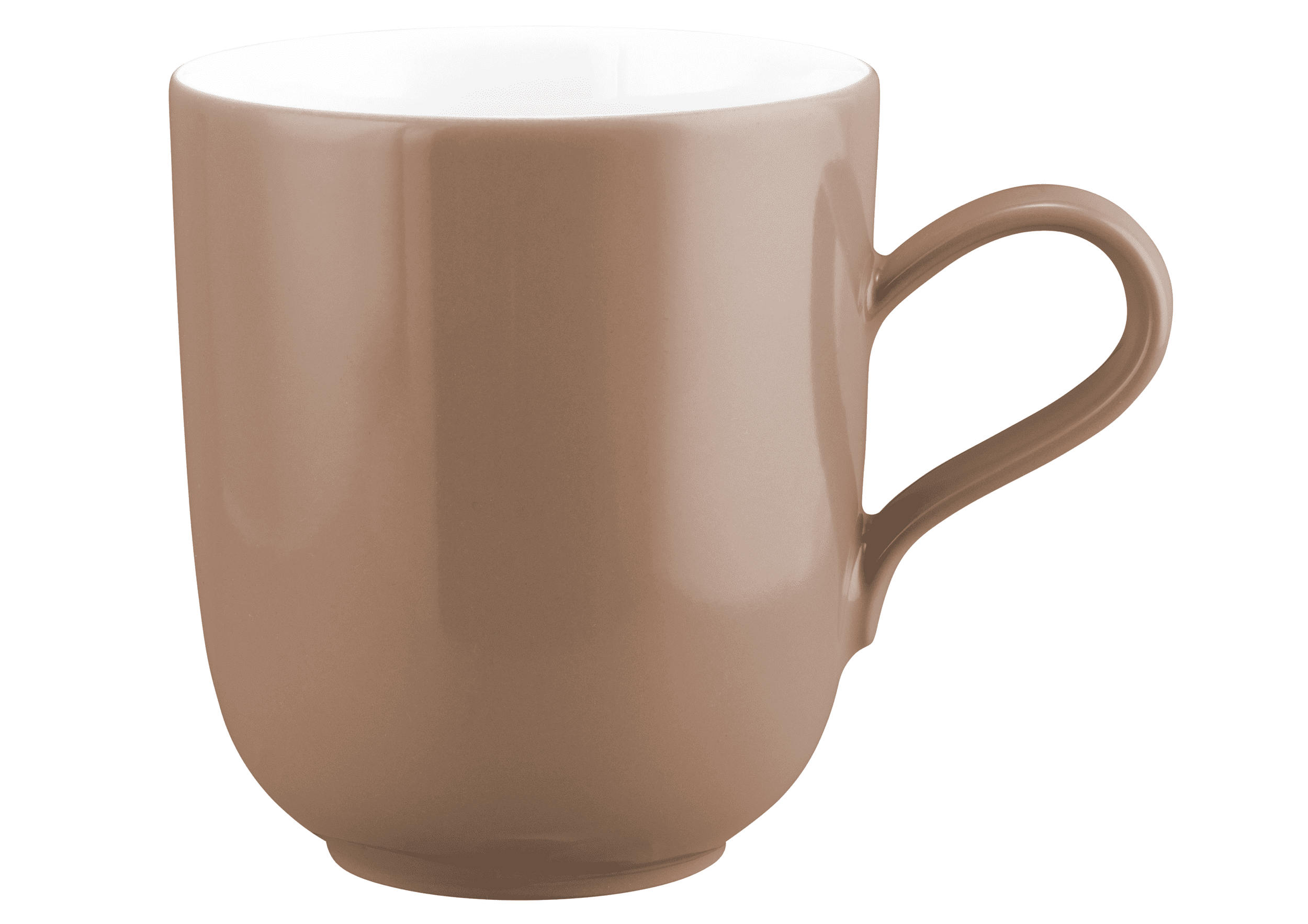 Seltmann Porzellan Liberty Pure Colors cocoa brown Becher mit Henkel 0,40 l