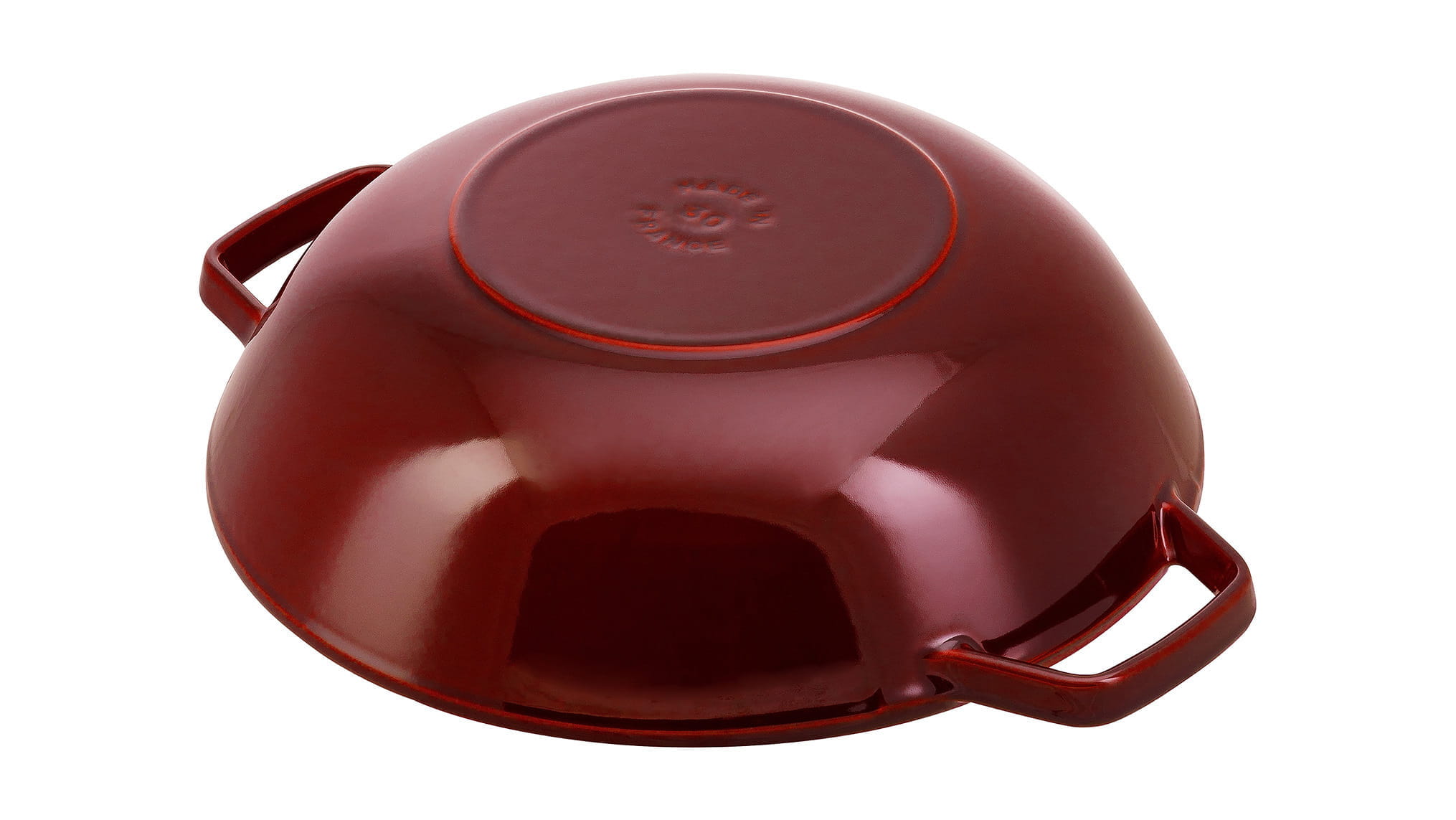 Staub Spezialitäten Wok mit Glasdeckel, 30 cm, Grenadine