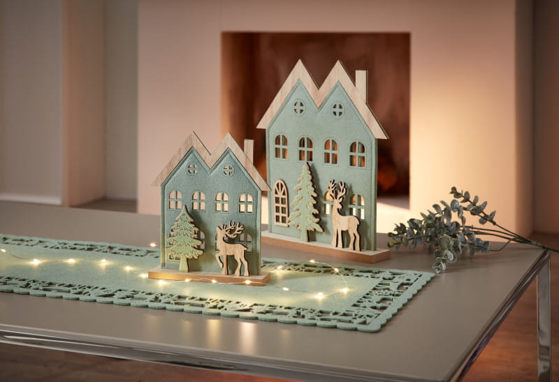 formano Draht Lichtgirlande 200 cm mit 20 LED Lämpchen, Silber, warm-weiß - Mini-Batteriebox
