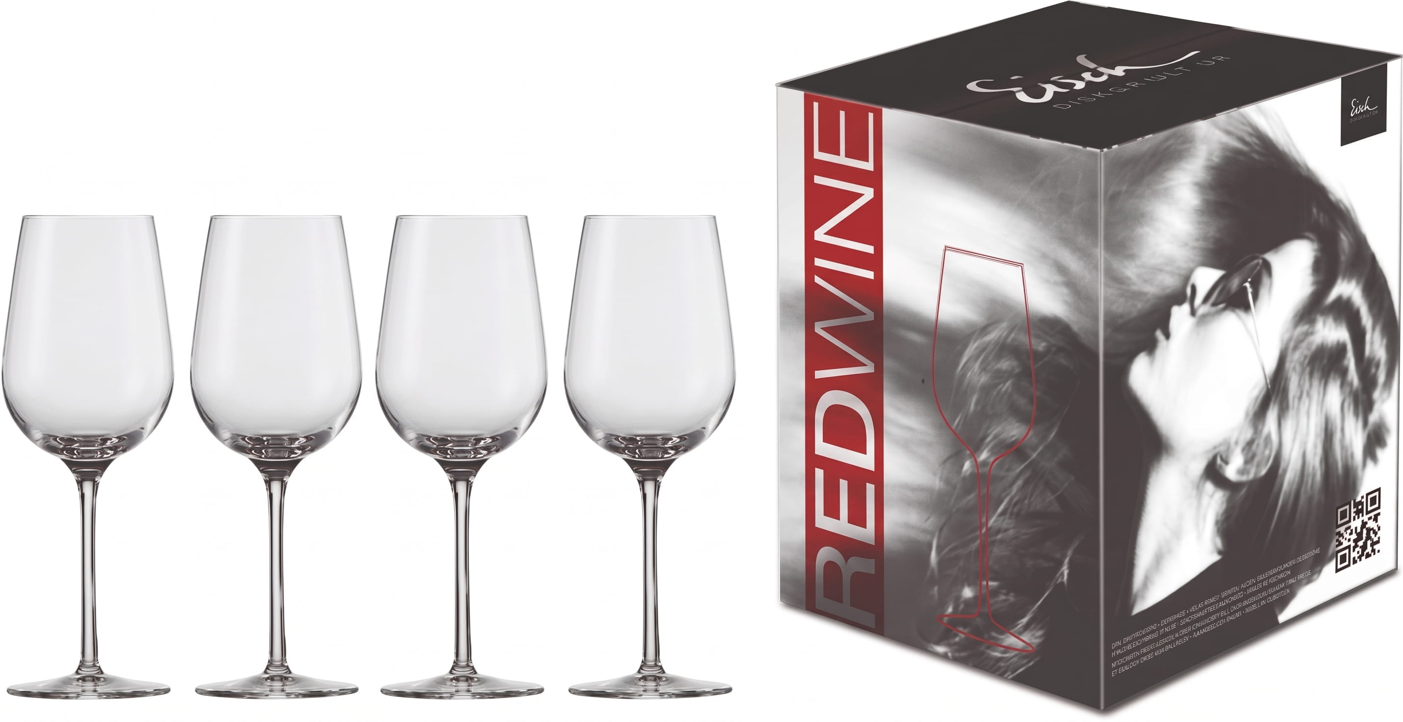 Eisch Glas Vinezza Rotweinglas 550/2 - 4 Stück im Geschenkkarton