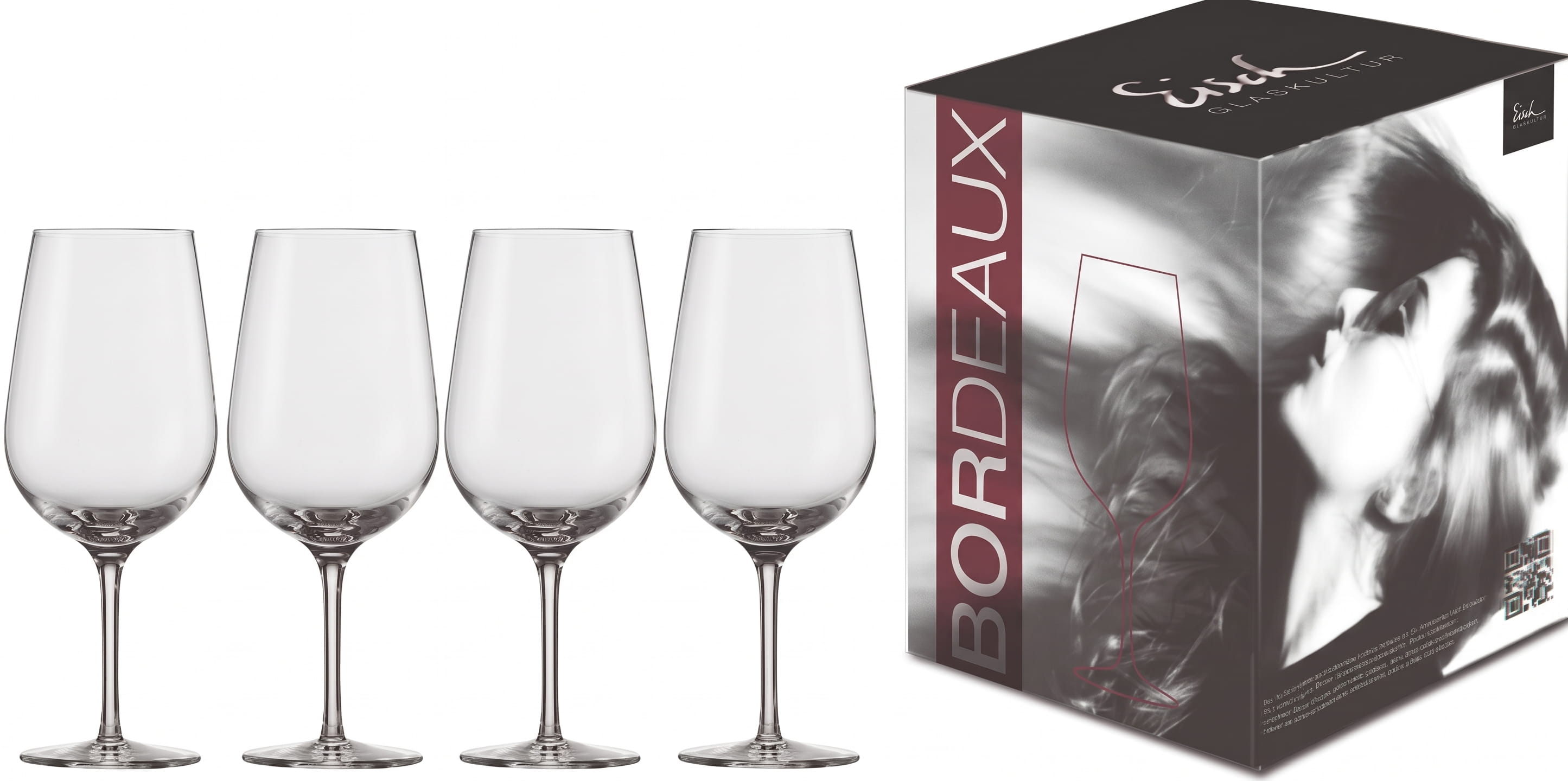 Eisch Glas Vinezza Bordeauxglas 550/0 - 4 Stück im Geschenkkarton