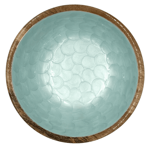 byRoom Mangoholz Schüssel Aqua Pearl 38 cm