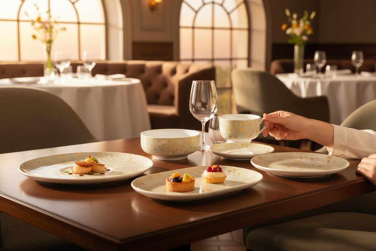 Seltmann Porzellan Sento Hikari Produktinzenierung