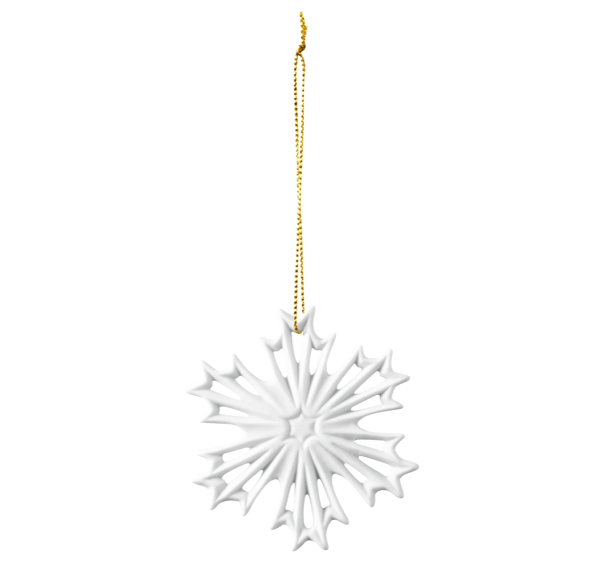 Seltmann Weihnachtsanhänger "Stern, Schneeflocke", 8 cm, Weiß