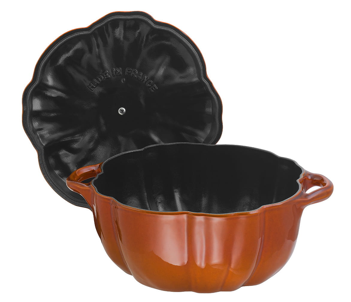 Staub France Cocotte / Bräter Gusseisen Kürbis 24 cm offen