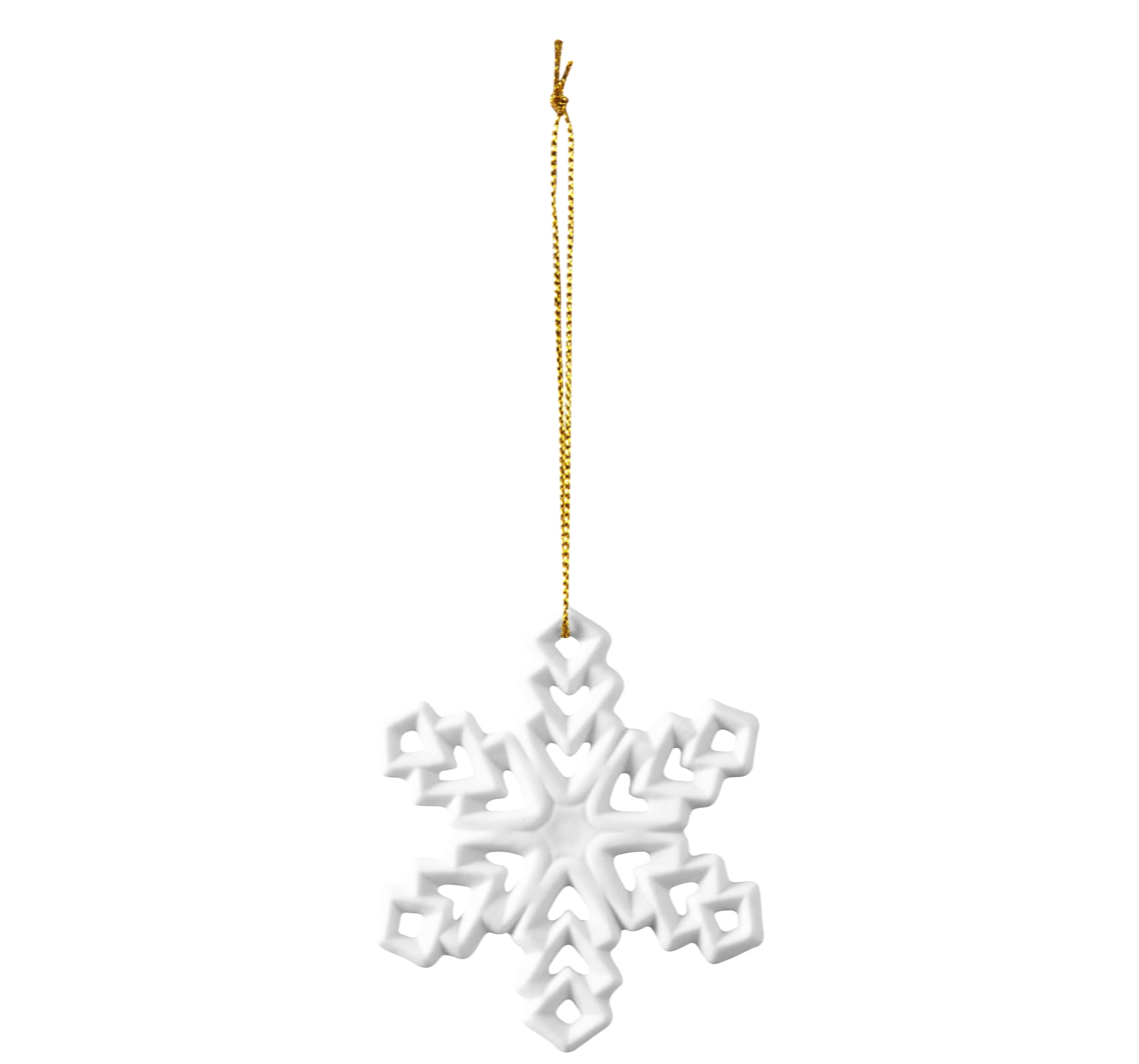 Seltmann Weihnachtsanhänger "Stern, Schneeflocke", 8 cm, Weiß