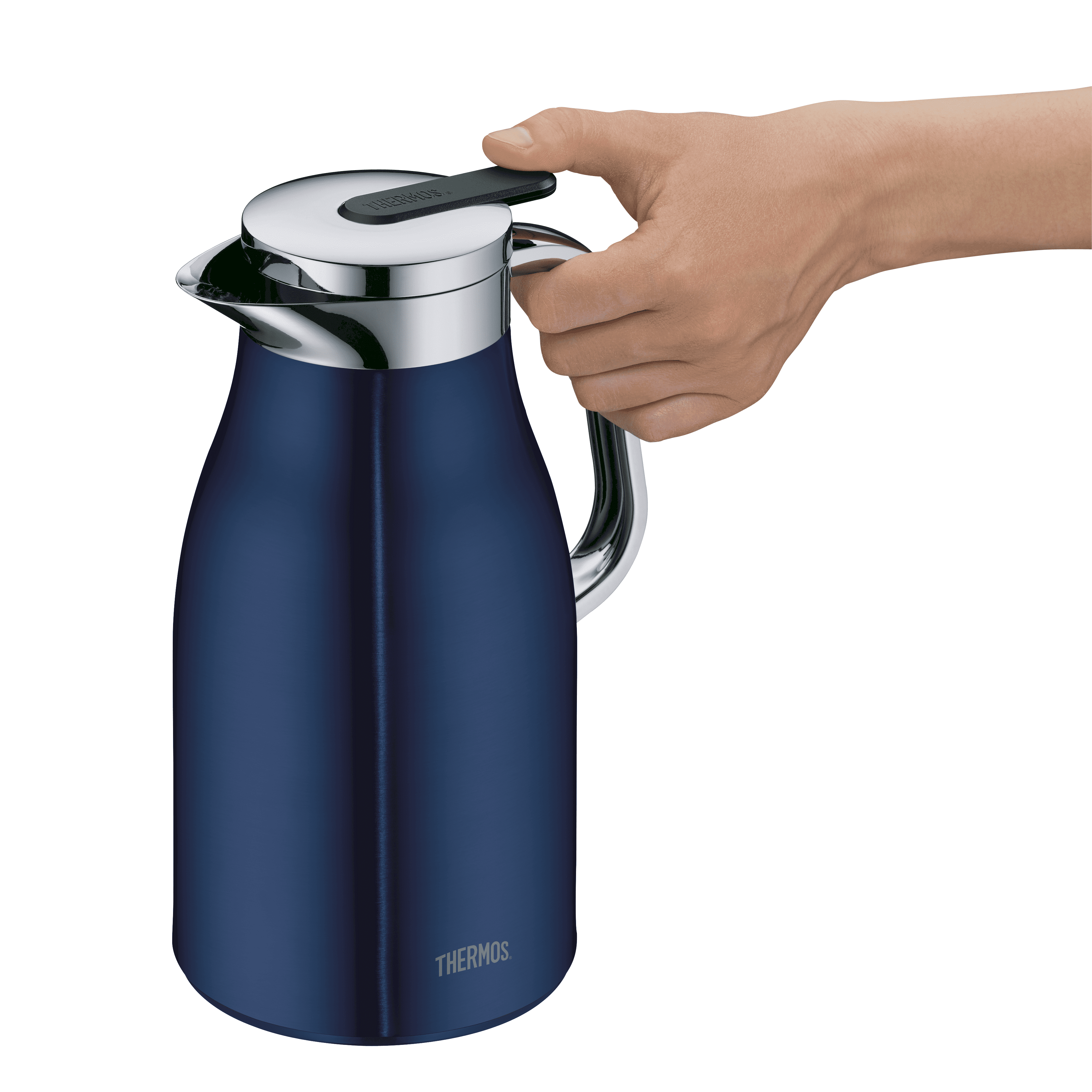 Thermos Isolierkanne Century, Mitternacht blau poliert, 1,0 l