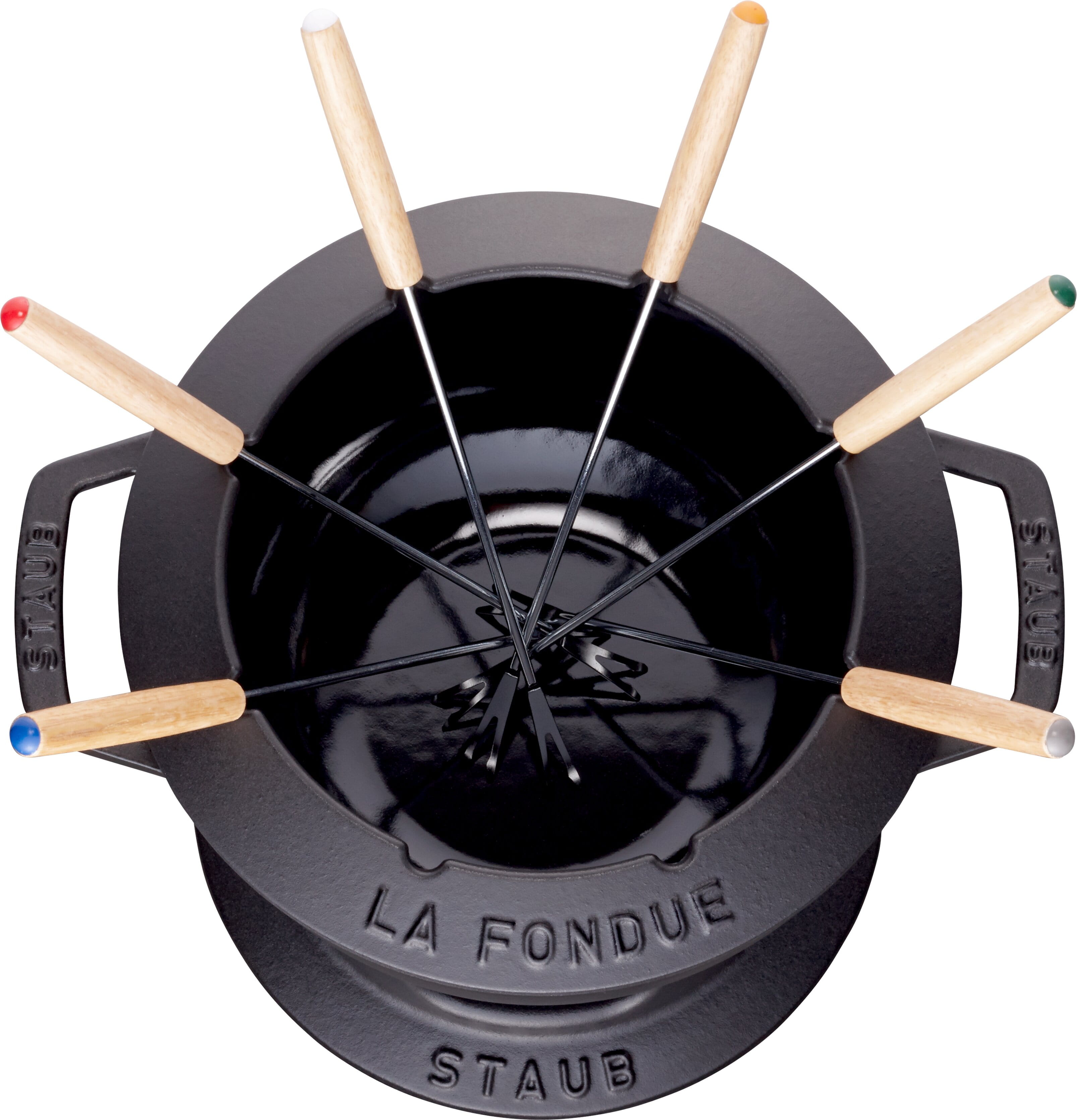 Staub Specialities Fondue Set, 20cm, schwarz innen glänzend