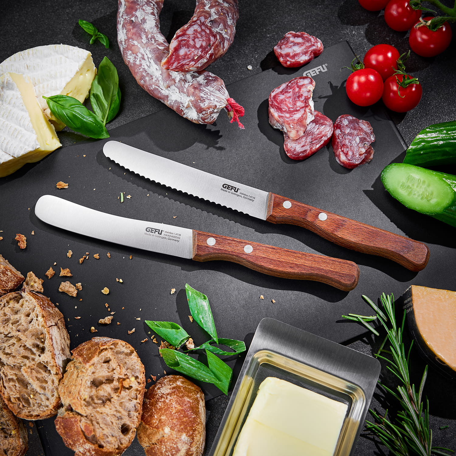 GEFU Buckelsmesser STULLE Schneiden / Streichen 11cm Klinge