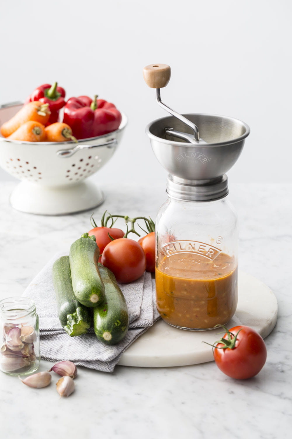 Kilner Saucenpresse 1 L mit Vorratsglas und Deckel