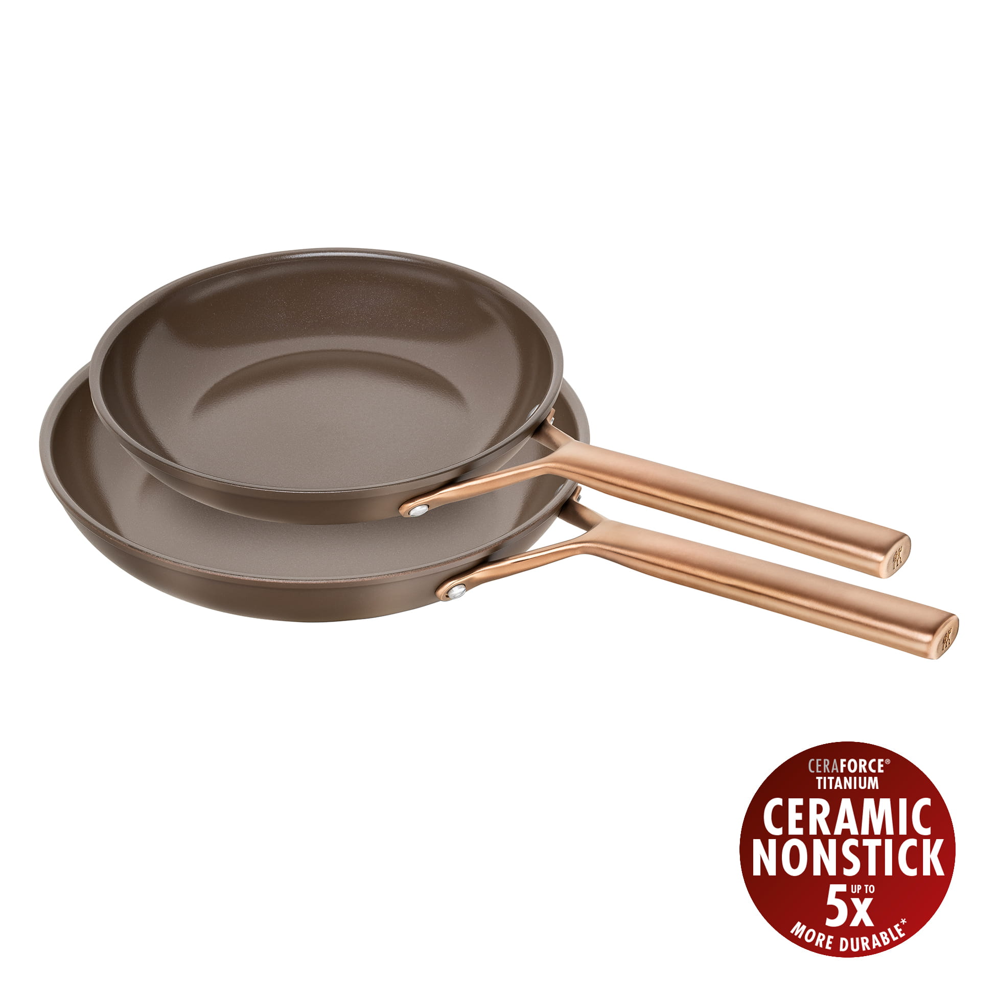 ZWILLING Milano Bratpfannenset, 2-tlg | Braun | Aluminium | Ceramic Titanium