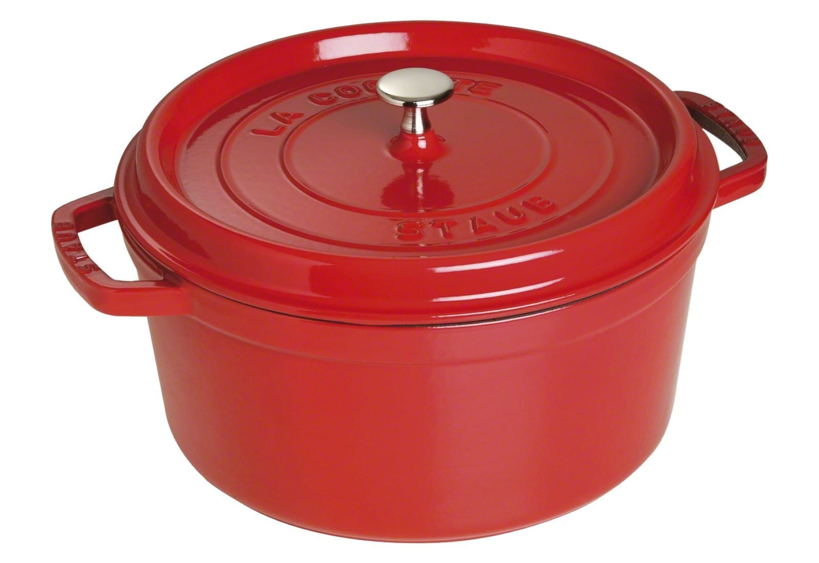 Staub Cocotte Bräter Gusseisen rund 28cm Kirsche