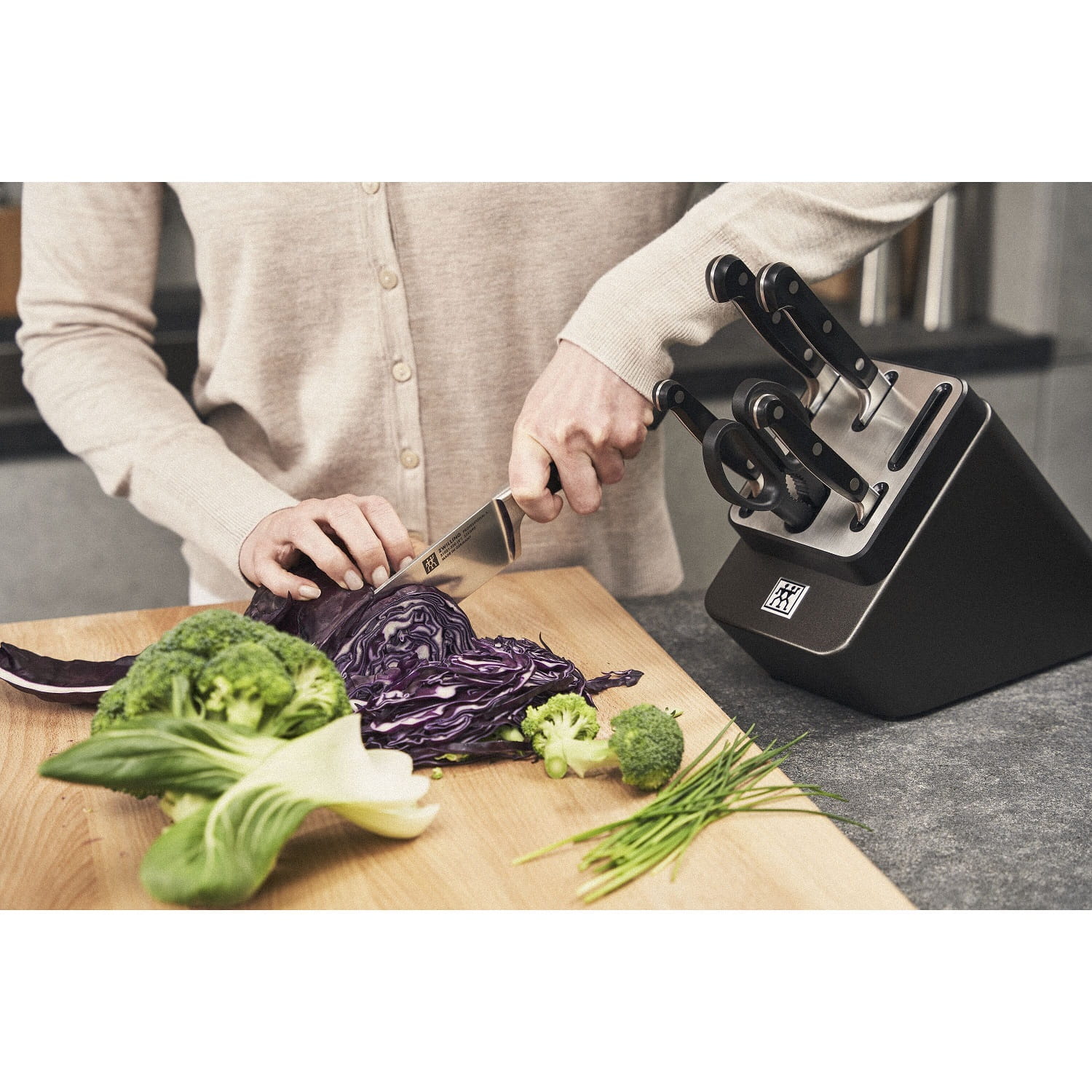 Zwilling Professional S Selbstschärfender Messerblock 7-tlg. - Anthrazit