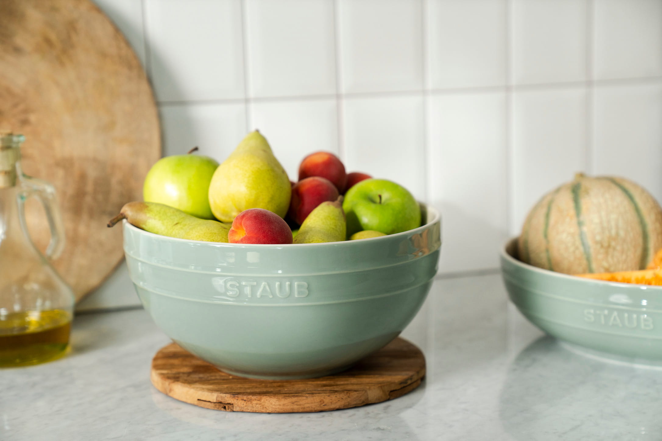 Staub Keramik Schüssel 24 cm Eukalyptus