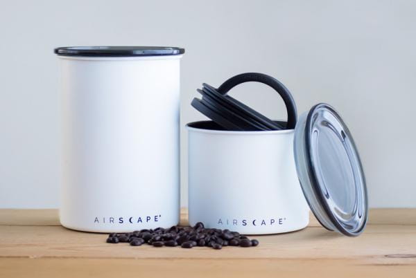 Airscape Edelstahl-Aromabehälter klein, Weiß matt