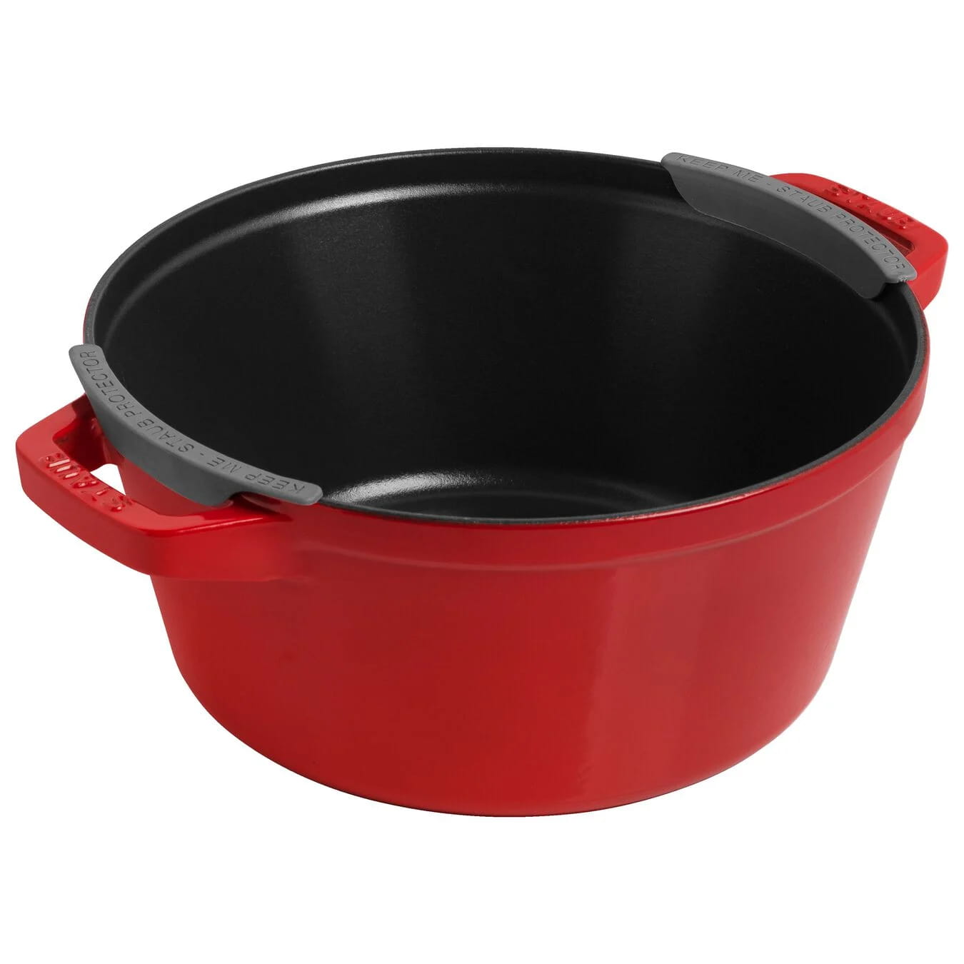 Staub Cocotte Kochtopfset 3-teilig Gusseisen rund 24 cm Kirschrot