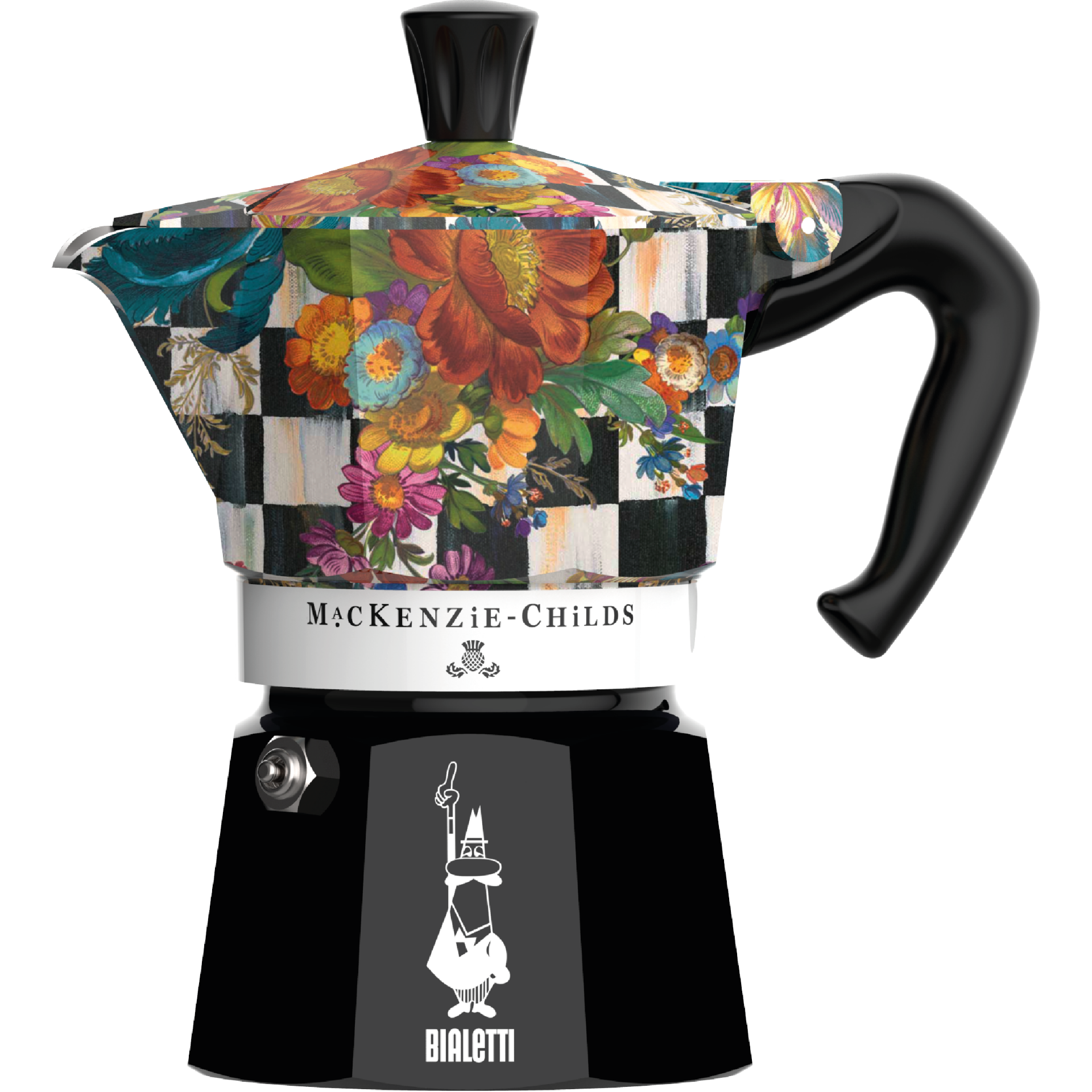 Bialetti MacKenzie Childs Espressokocher Moka Express 3 Tassen