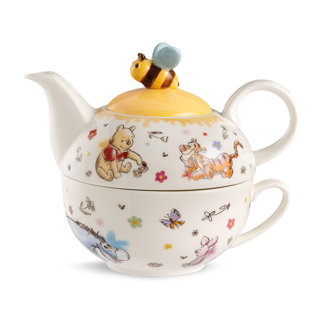 Gilde Disney Porzellan Teekanne mit Tasse „Winnie Pooh & Friends“