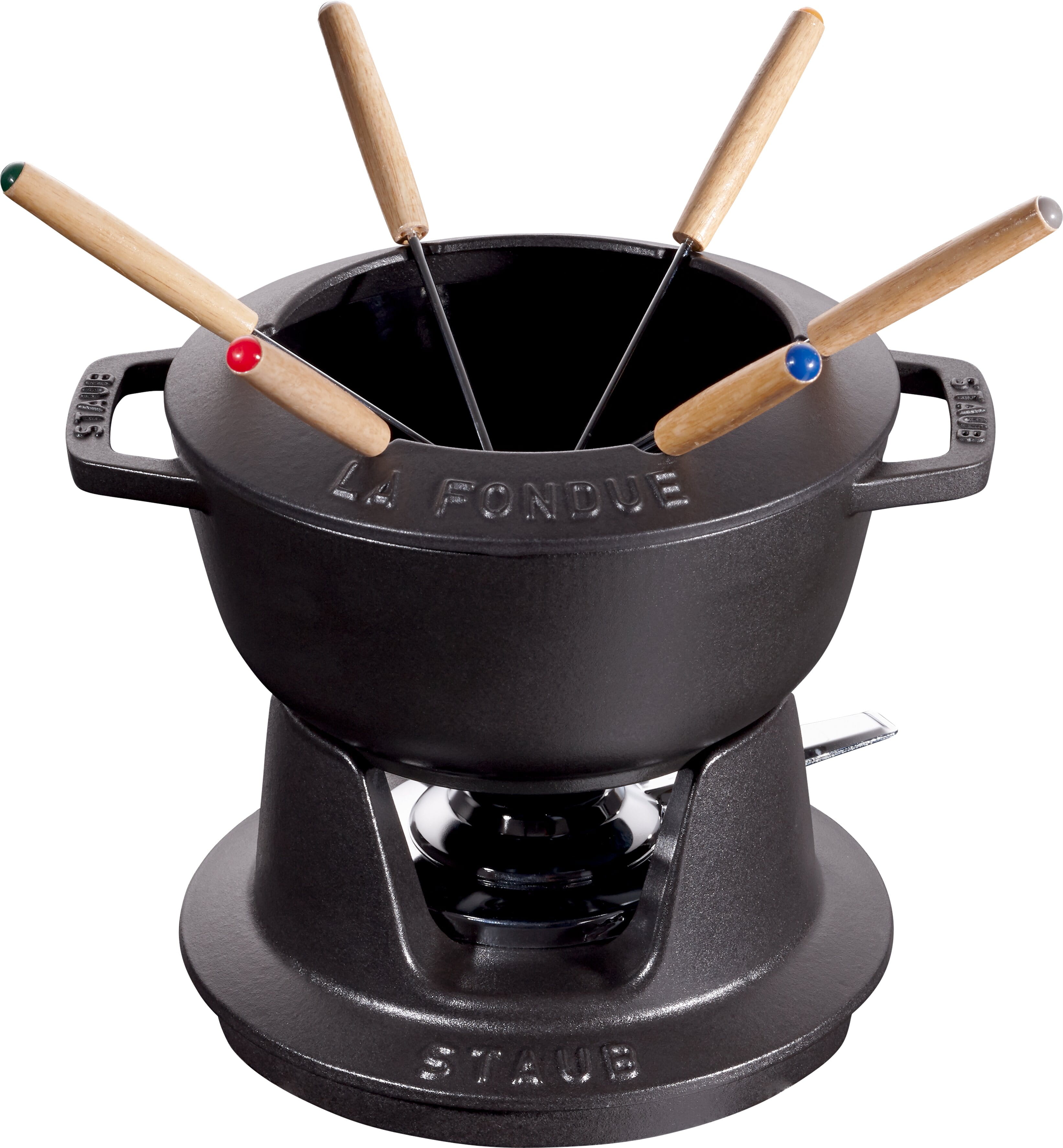 Staub Specialities Fondue Set, 18cm, schwarz innen glänzend
