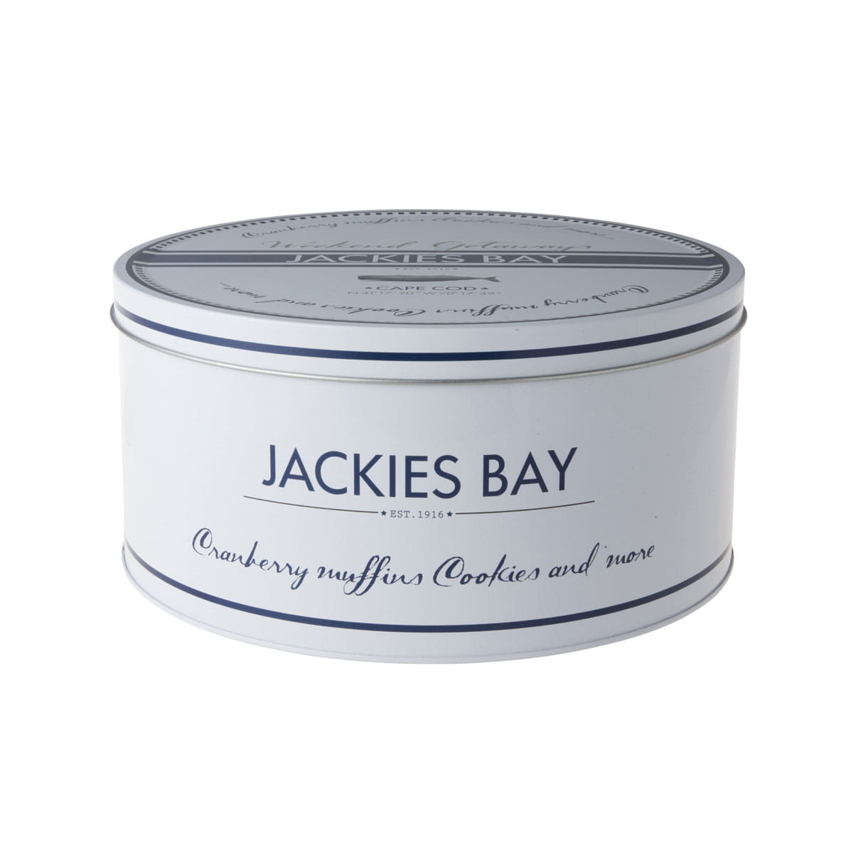 Jackies Bay Porzellan Keksdose Blau/Weiß
