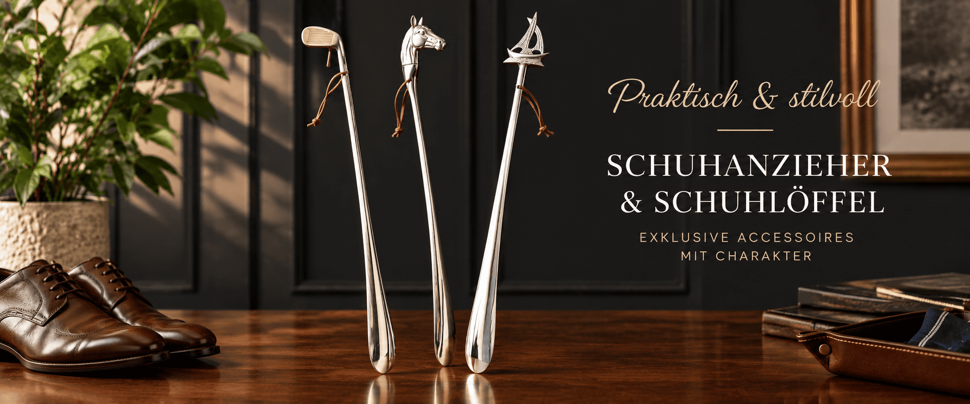 Elegante Schuhanzieher im Luxusambiente