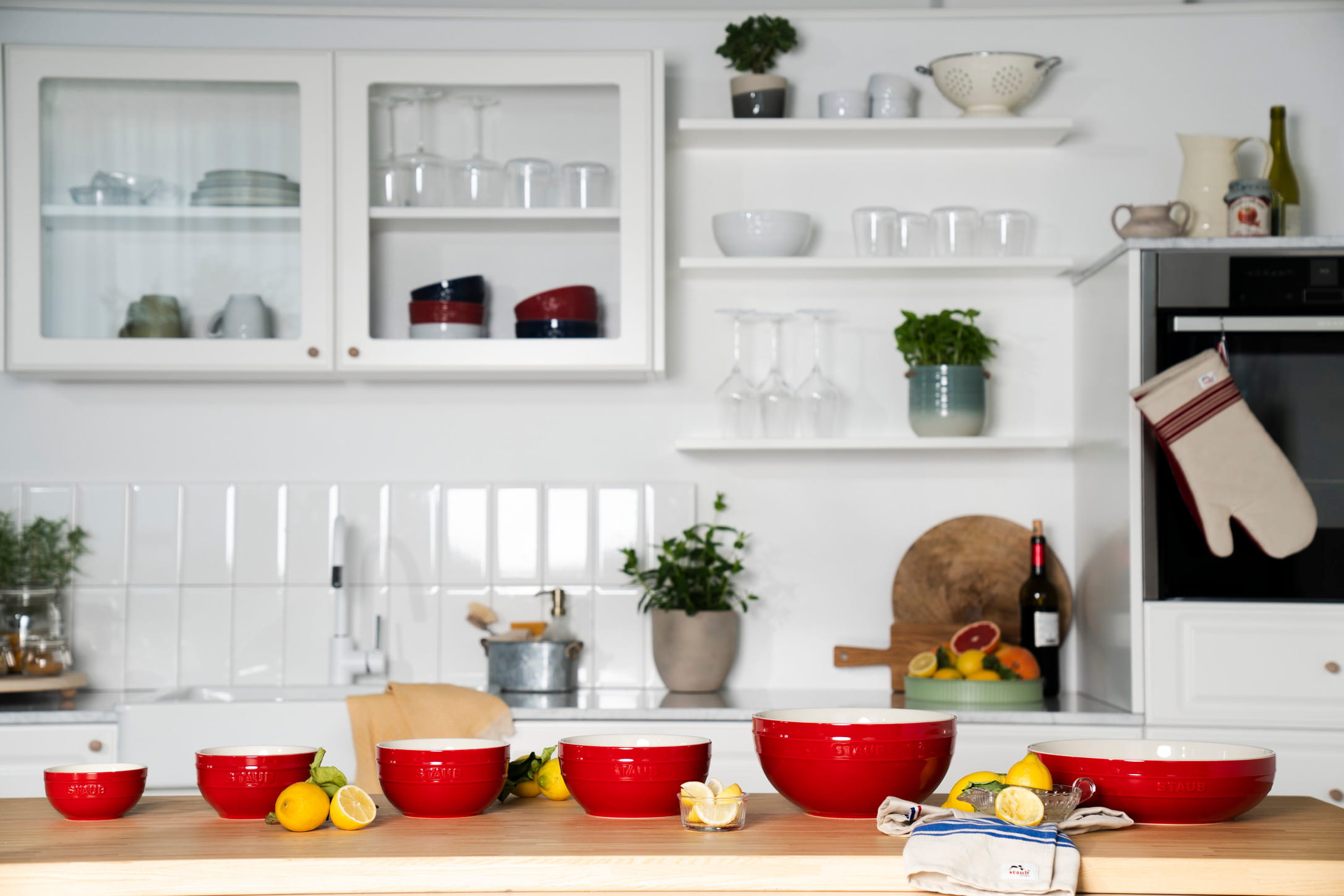 Staub Keramik Schüssel 24 cm Kirsche