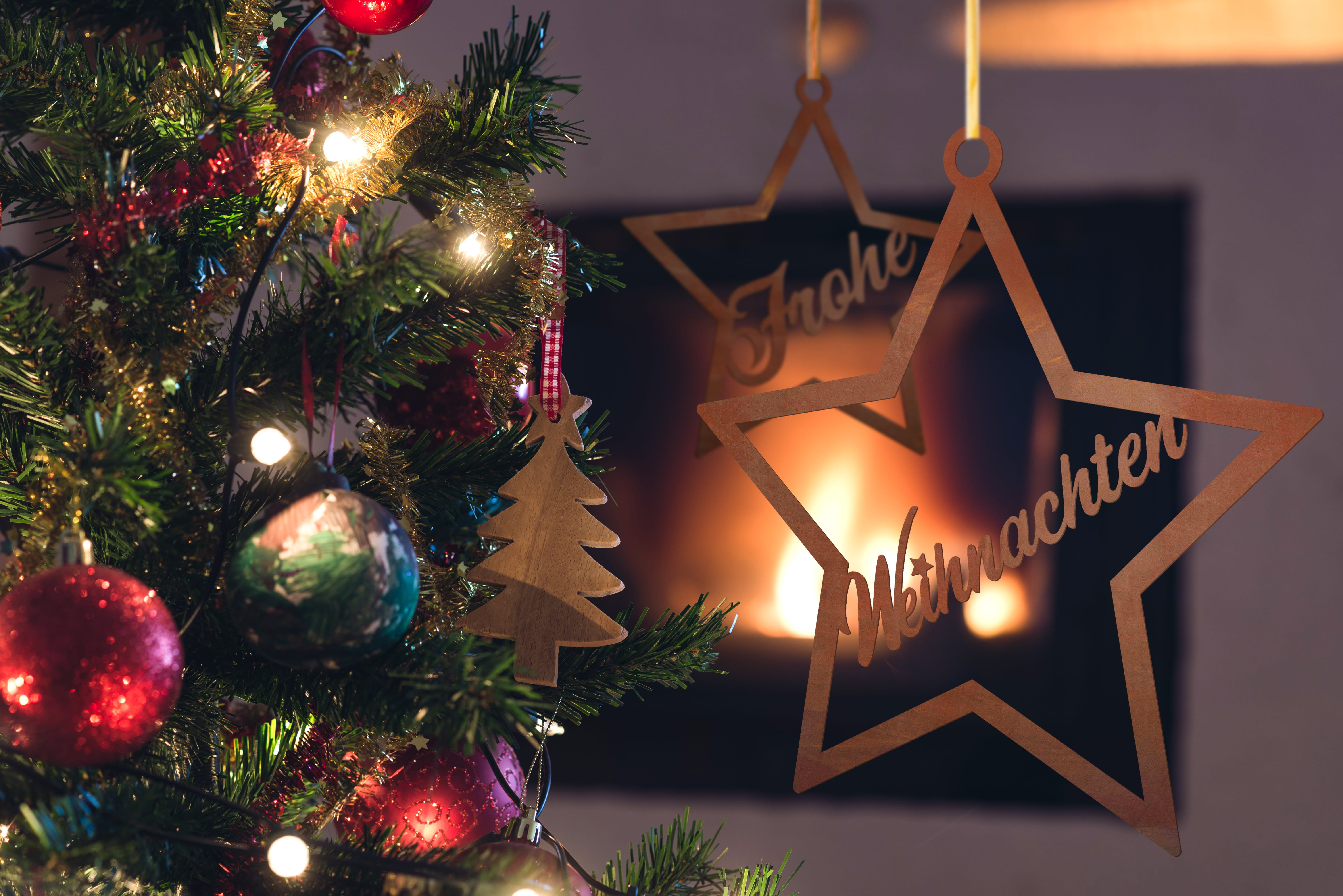 Ferrum Art Design Rost Sternen-Set "Frohe Weihnachten"