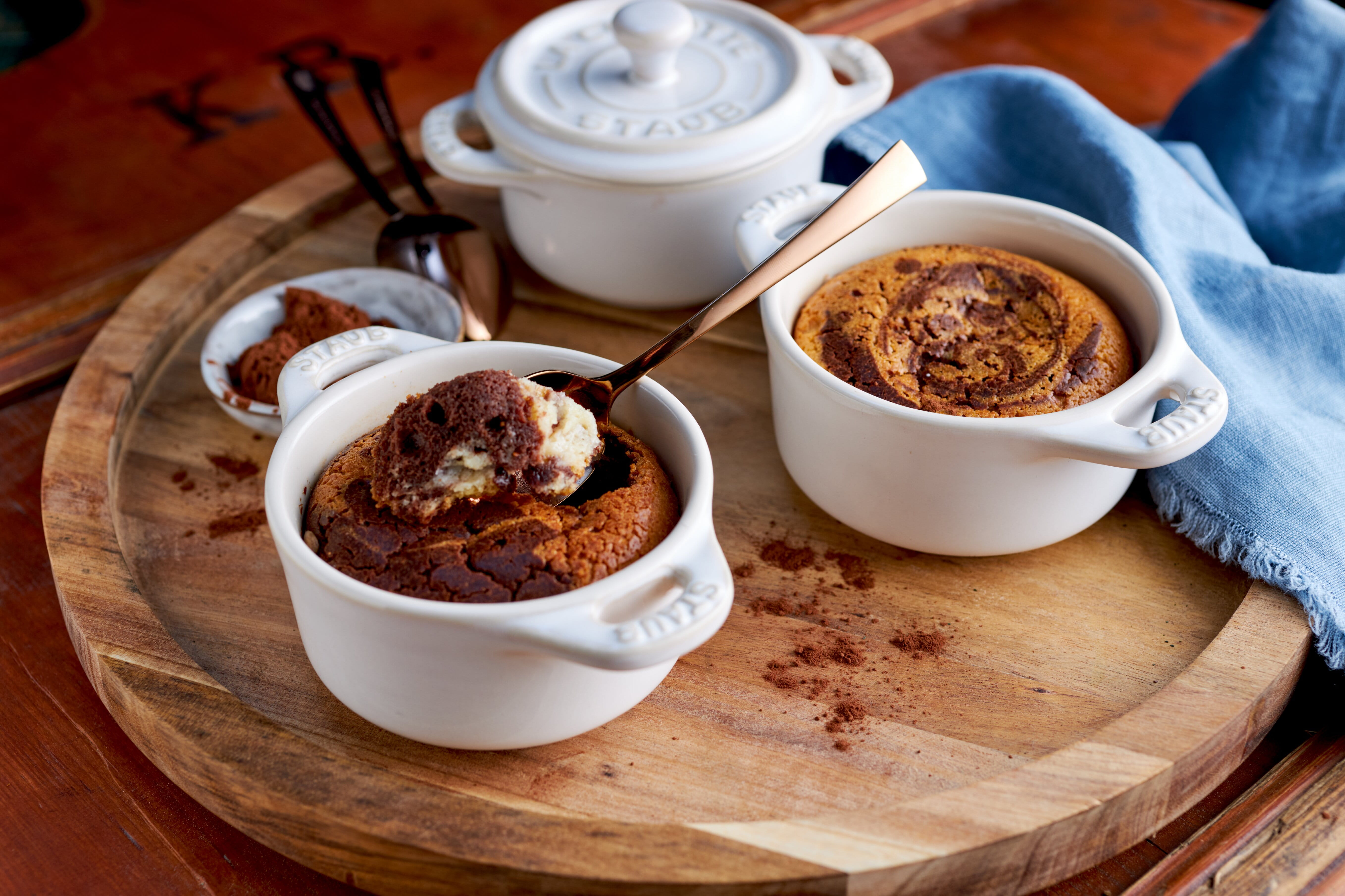 Staub Keramik Mini Cocotte rund 10 cm elfenbeinweiß