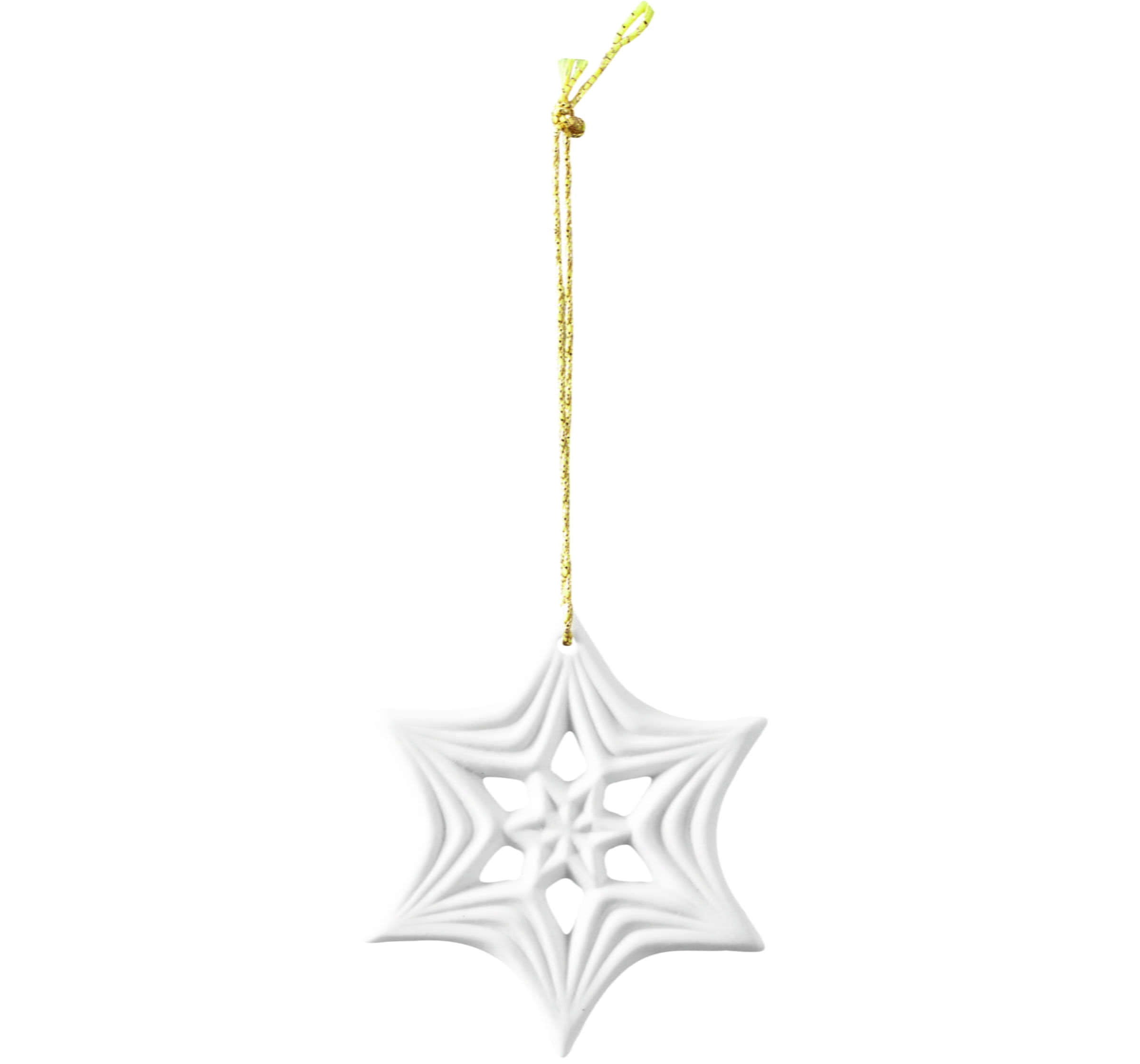 Seltmann Porzellan Weihnachtsanhänger "Schneekristall" Ø 7,5 cm, Weiß