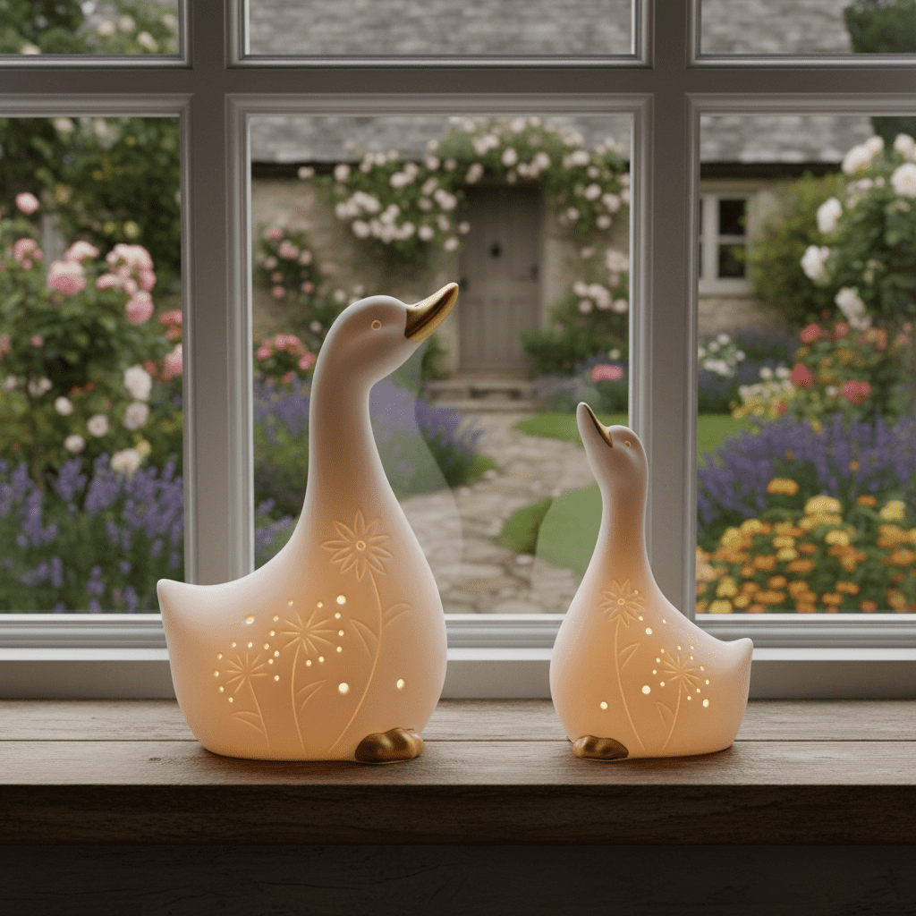 Gilde Porzellan LED Lampe "Salto"