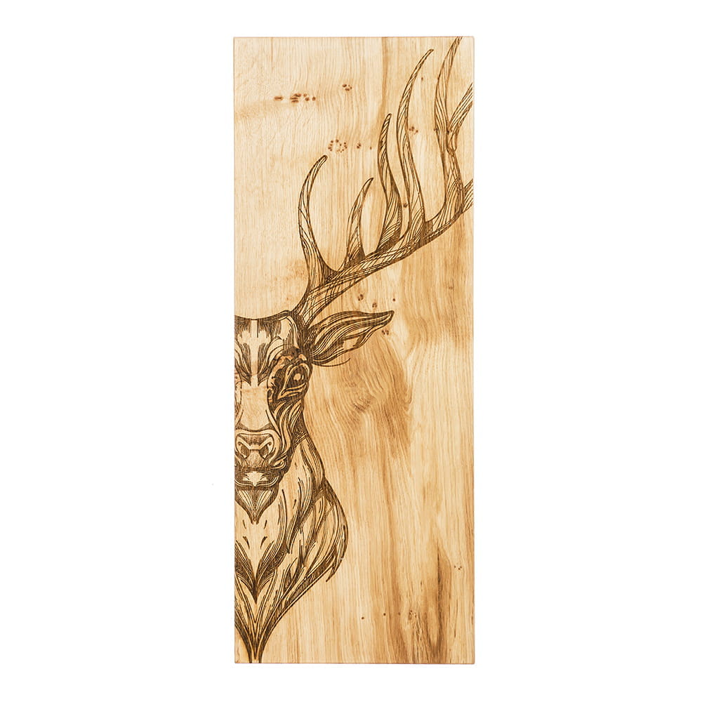 Scottish Eiche Servierbrett groß - Hirsch 60 x 25 cm