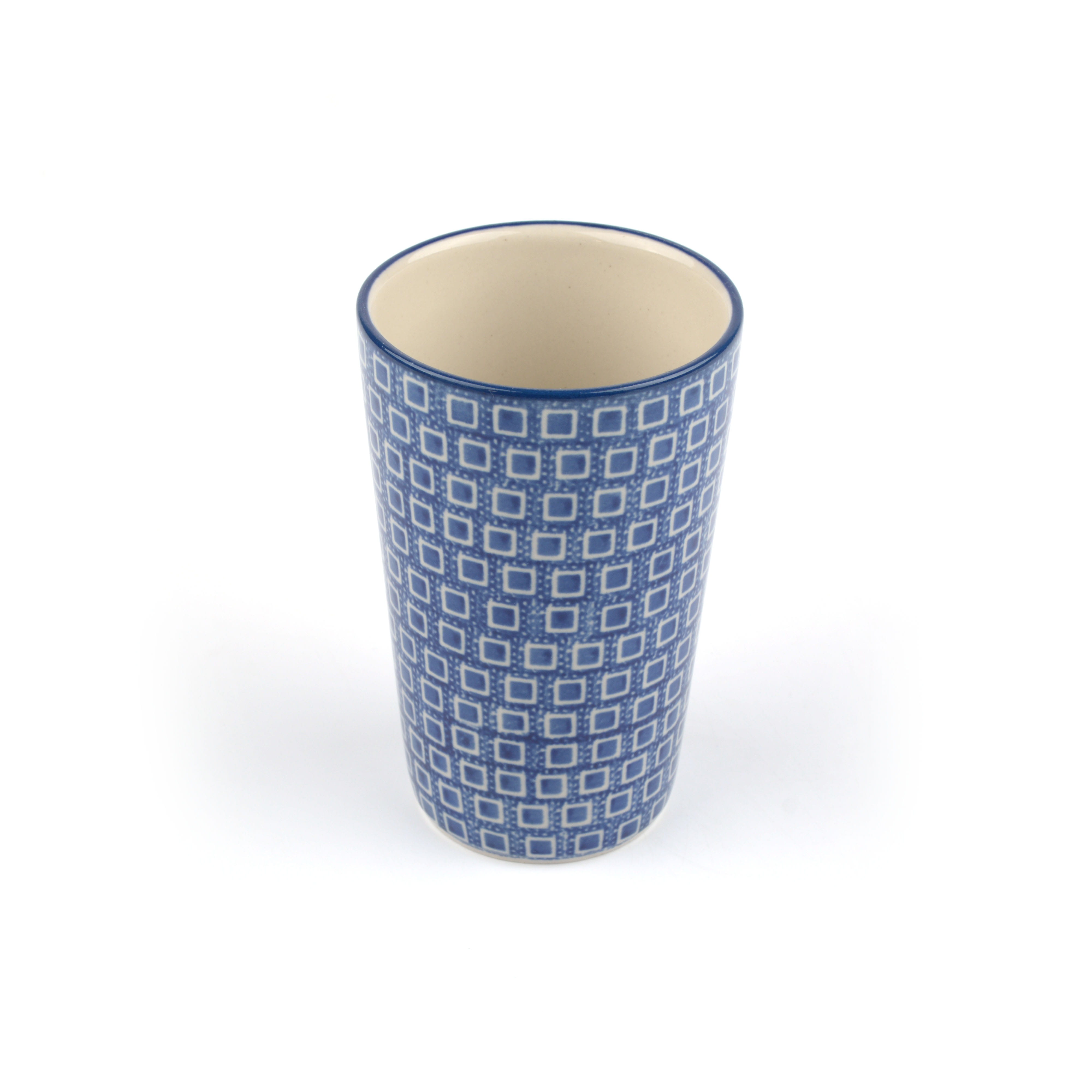 Bunzlau Castle Keramik Becher Tumbler 350 ml - Blue Diamond