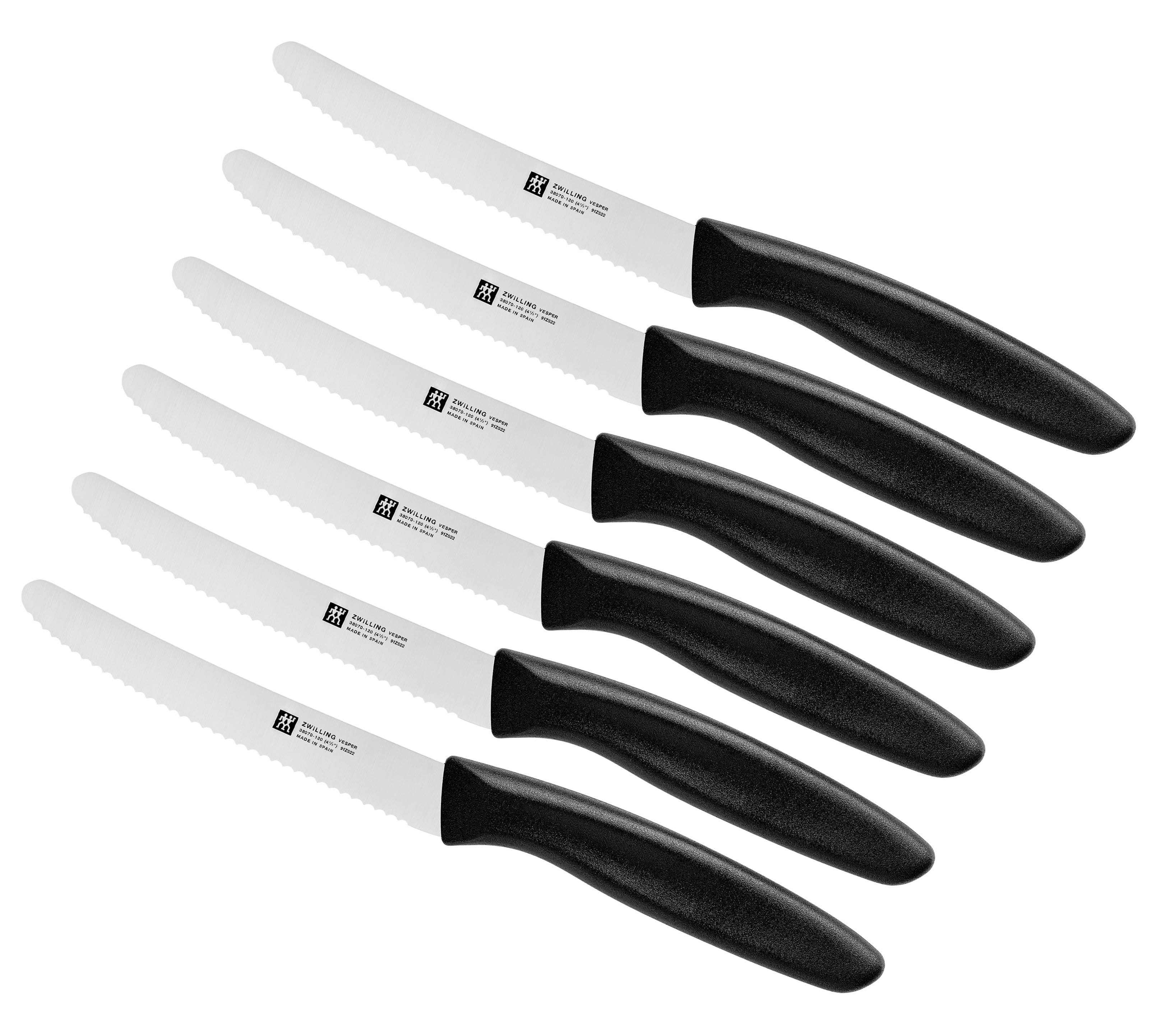 Zwilling TWIN Grip Gemüsemesserset 6-teilig Schwarz 12 cm