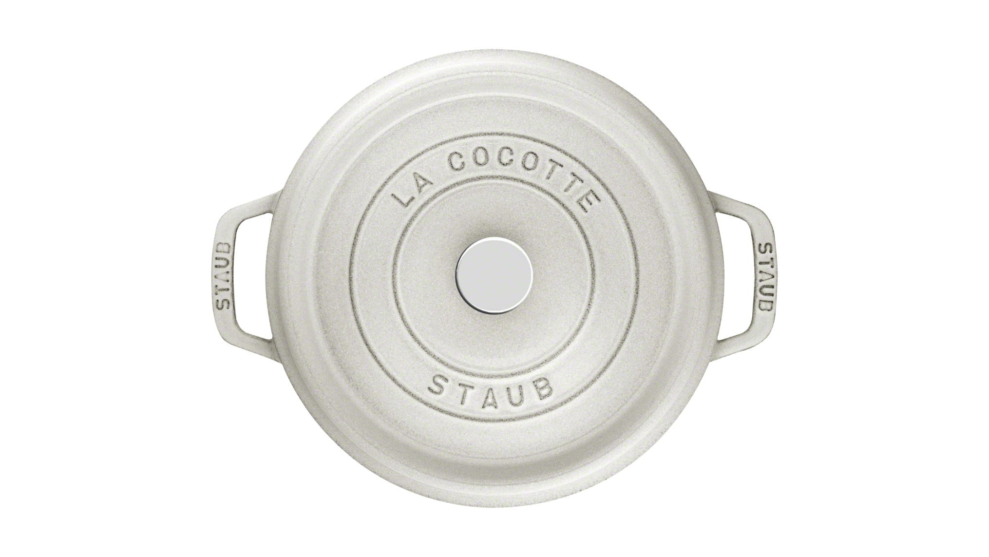 Staub Cocotte Bräter Gusseisen rund 28cm Weißer Trüffel