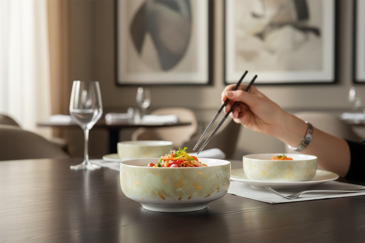 Seltmann Porzellan Sento Hikari Produktinzenierung