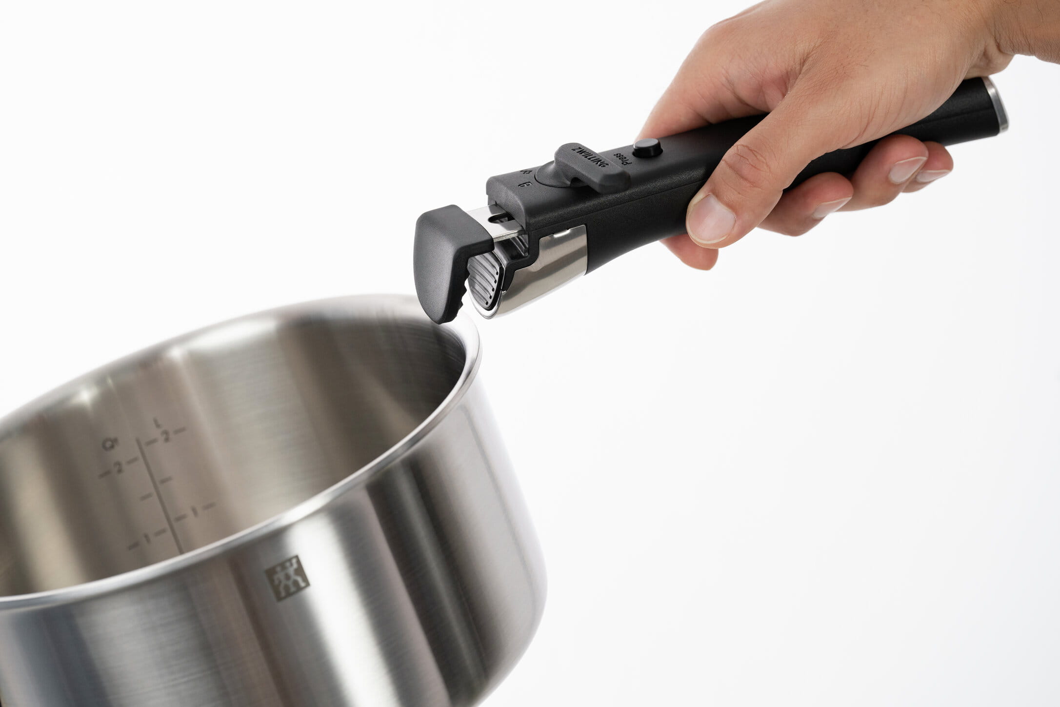 ZWILLING Unlock Kochtopfset 5-tlg, 18/10 Edelstahl - abnehmbarer Griff