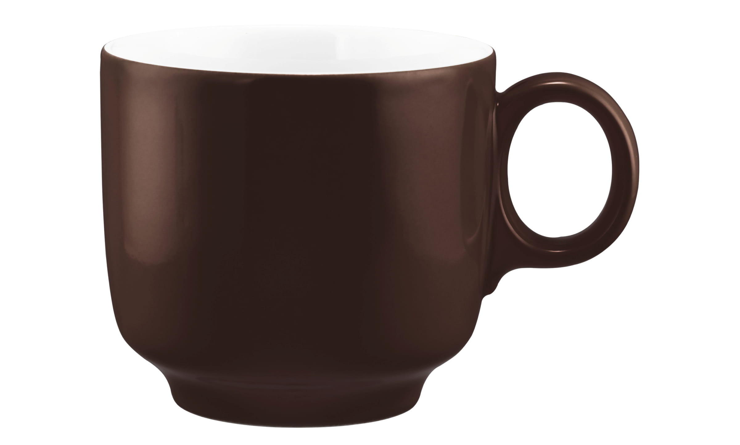Seltmann Porzellan Sento Home Pure Colors Chocolate Brown Cappuccinoobertasse 0,30 l mit Henkel