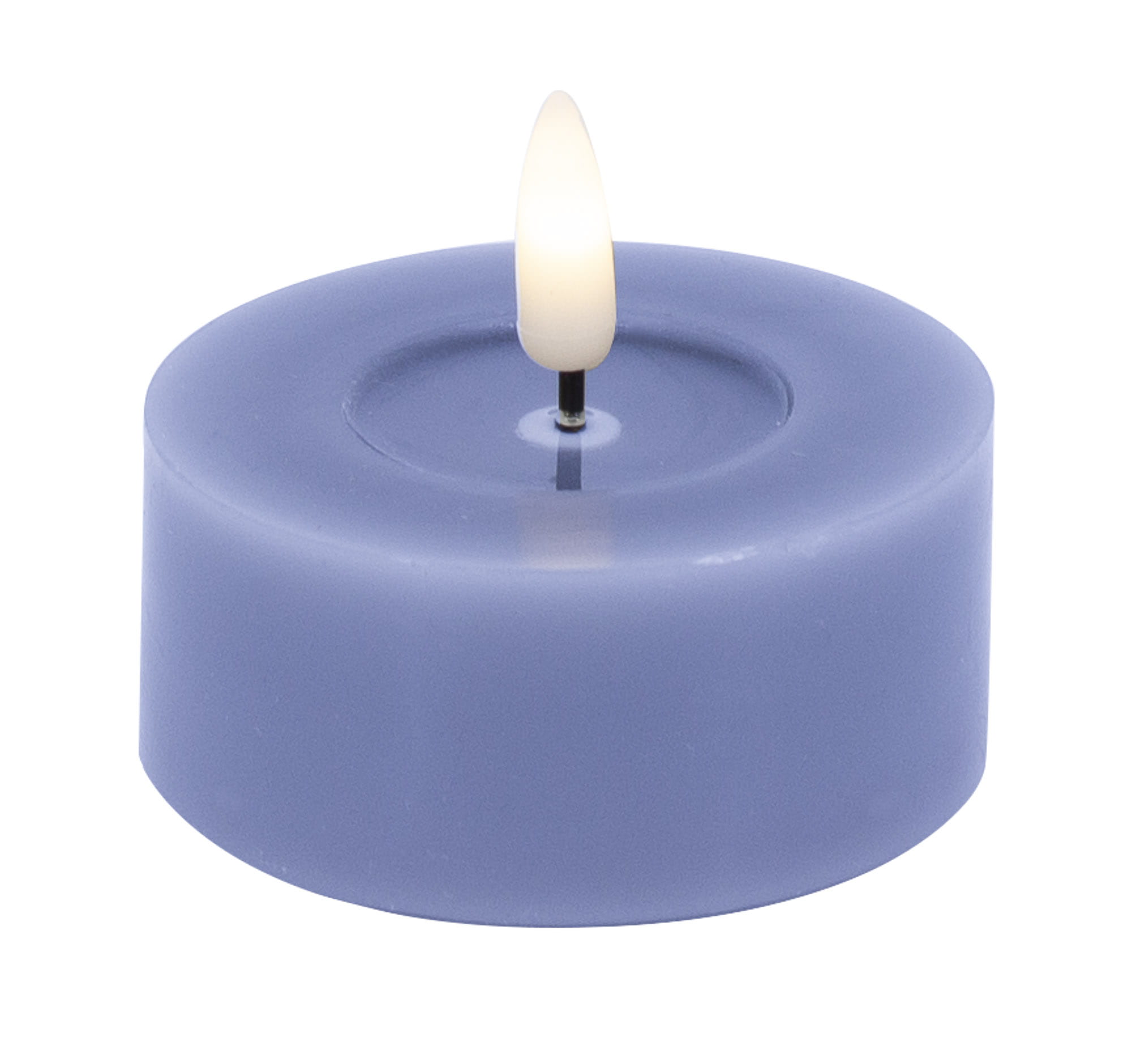 La Casa Real Flame LED-Echtwachs Teelicht 2er Set, blau - 6,8 x 3 cm