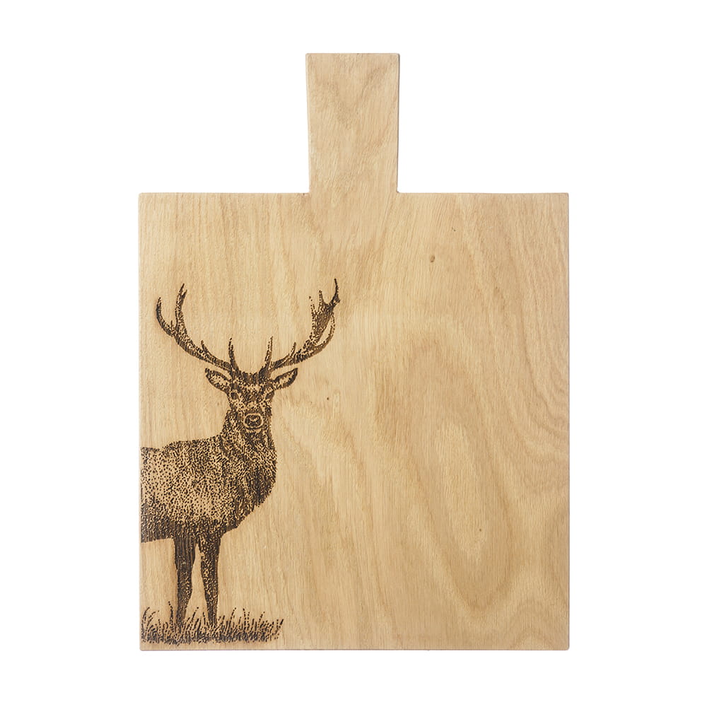Scottish Eiche Servier-"Paddel" mittel - Hirsch 35 x 25 cm